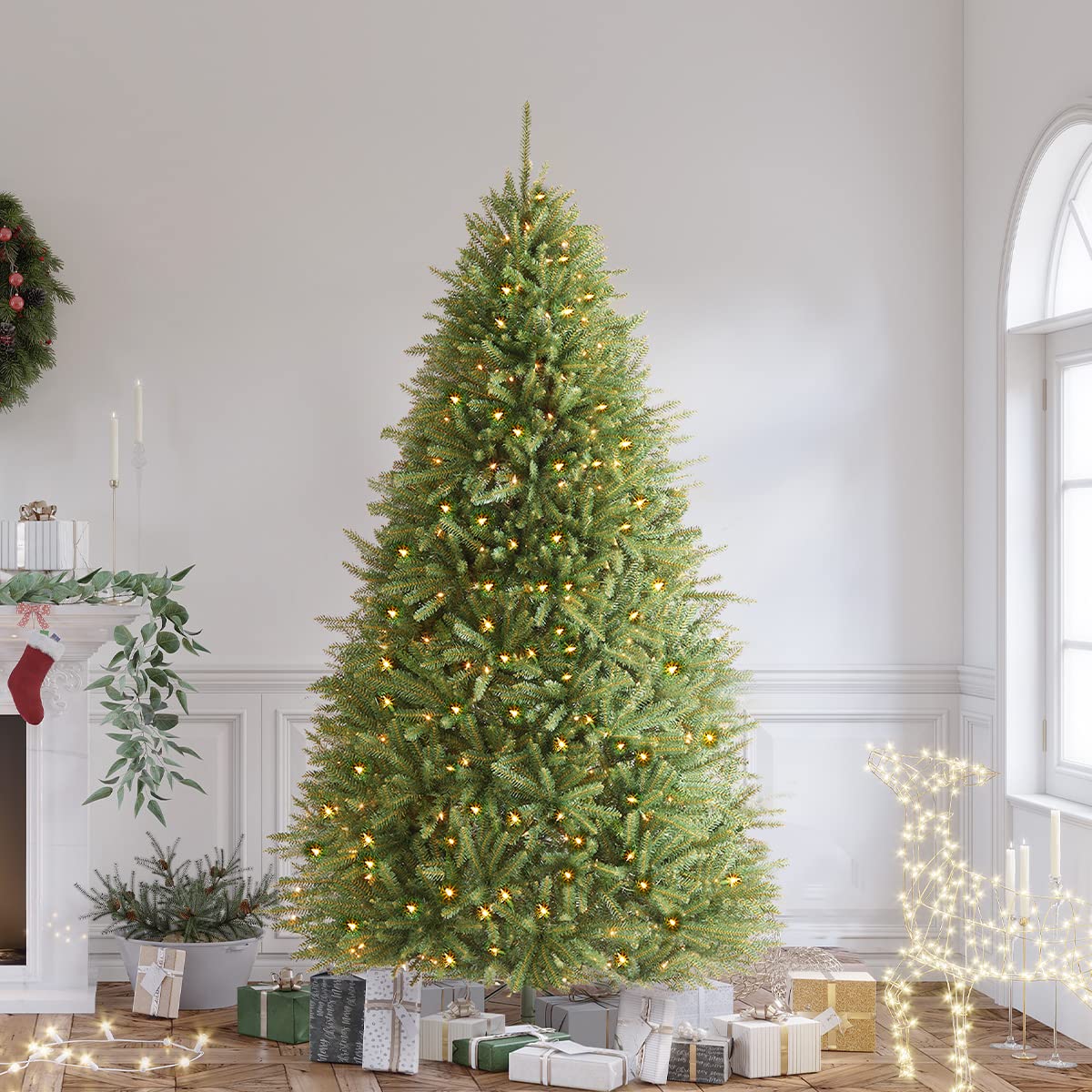 Buy HEAO 7.5FT Christmas Tree, PreLit Artificial Christmas Tree w