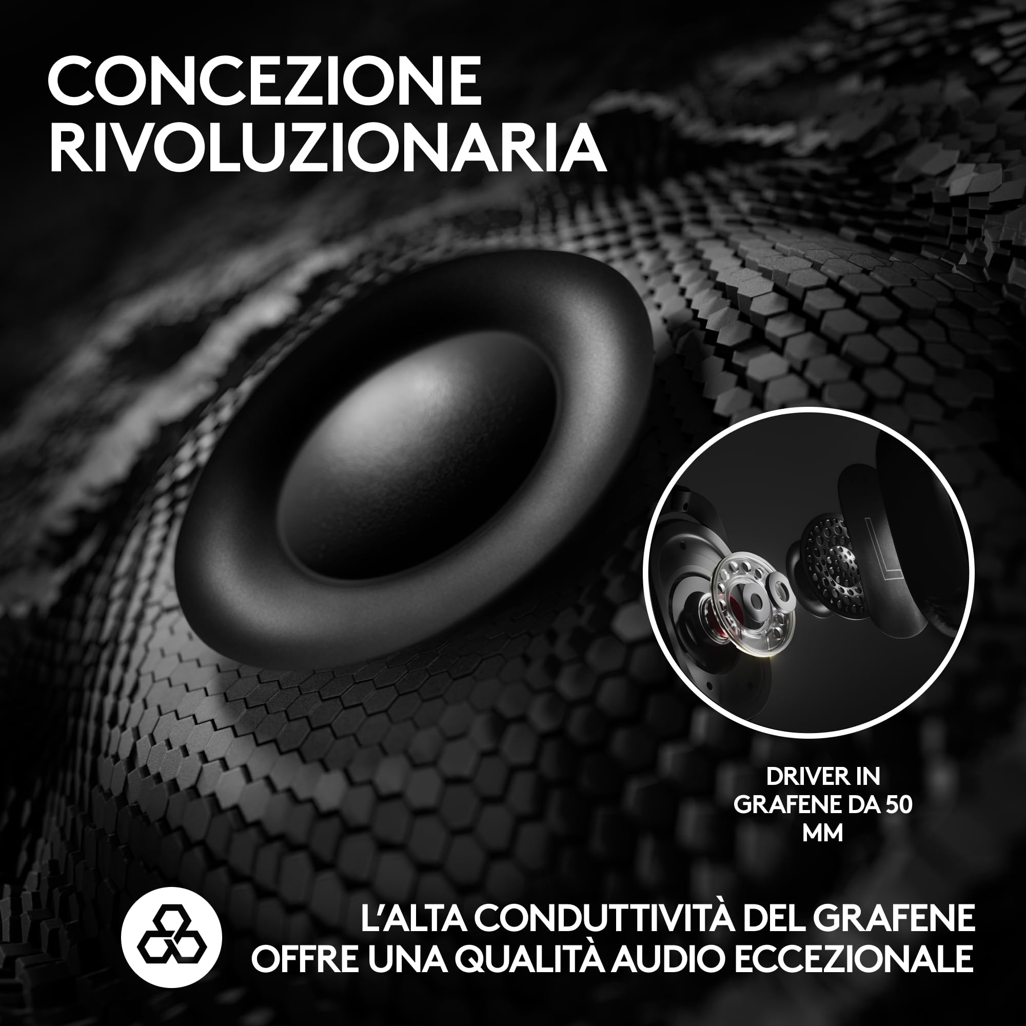 Logitech G PRO X 2 LIGHTSPEED Cuffie gaming wireless,Microfono a braccio rimovibile, Driver Grafene 50mm,DTS: Headphone X 2.0 —Surround 7.1,Bluetooth/USB/3,5mm Aux, PC,PS5, PS4, Nintendo Switch - Nero