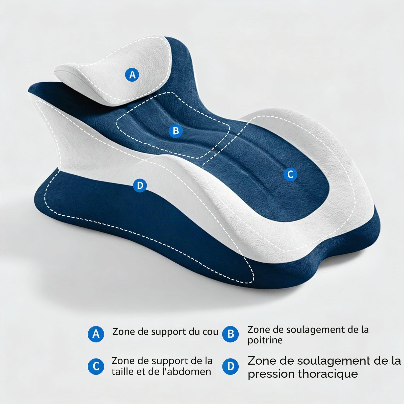 Coussin sexuel pour les couples avec mousse à mémoire de forme - Coussin biseauté souple avec fonction de soutien ergonomique pour différentes positions pour s'asseoir et s'allonger - Coussin lombaire