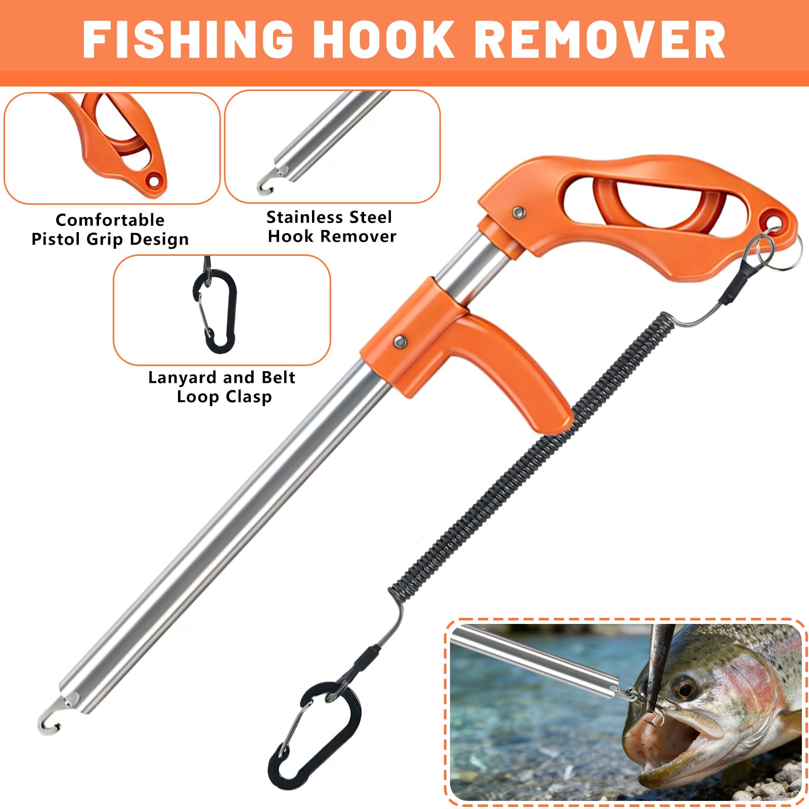 Conjunto de Pesca Completo para Principiantes y Profesionales,Kit de Accesorios de Pesca Multifuncional Que Incluye Cuchillo de Filetear,Pinza para Pesca,Agarre de Labios para Pescado