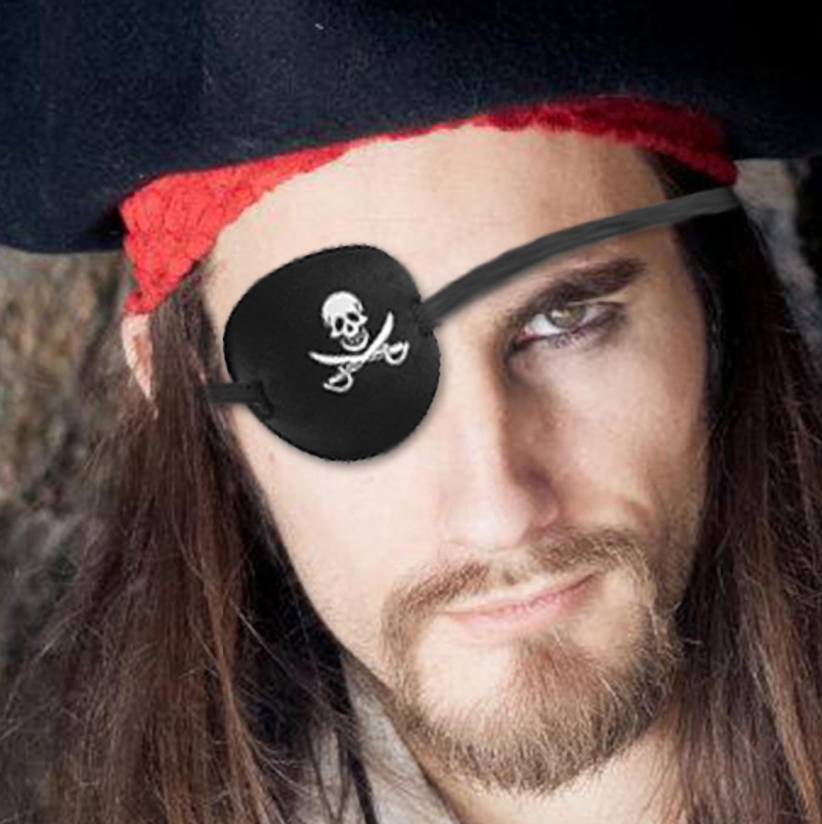 Bende Pirata Per Occhio - 24 Pezzi Per Feste E Costumi Halloween - Morbide E Comfortevoli