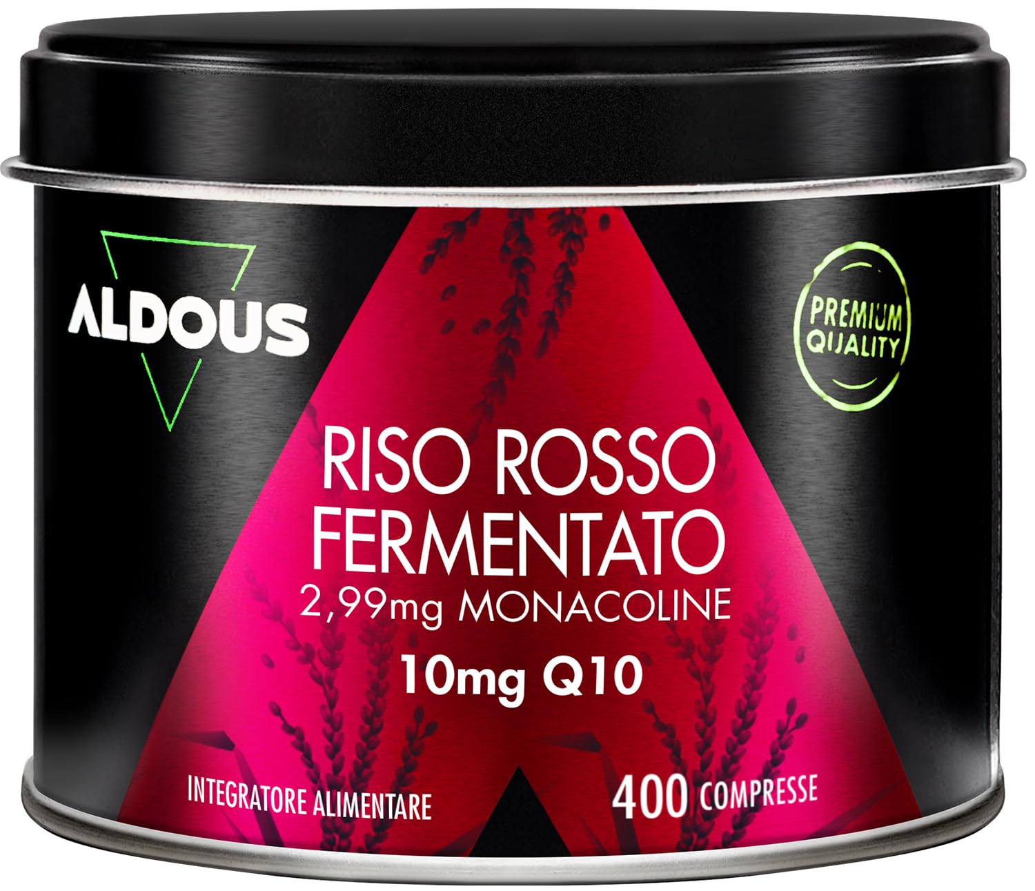 Riso Rosso Fermentato con Coenzima Q10-400 Compresse - +1 Anno | Supporto Cardio