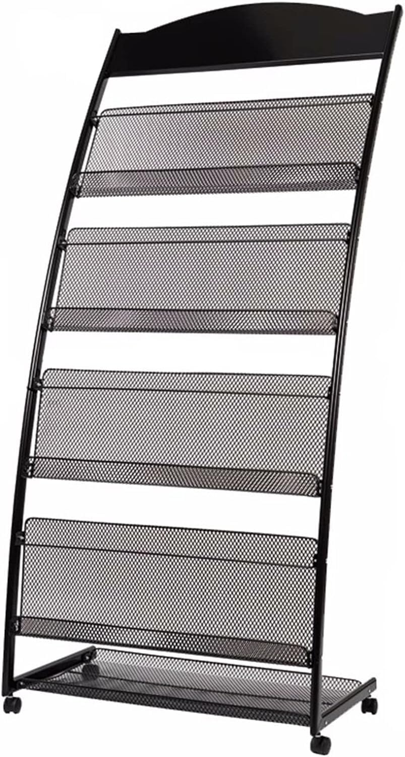 JKJZSALJ Brochure Display Magazine Rack Floor Standing,Floor Standing Magazine Rack 5 Tier Brochure Display Stand Business Leaflet Display Stand Flyers Storage Rack