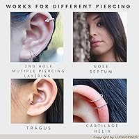 Vista 51 de Small Gold or Sterling Silver Huggie Hoop Earrings for Women Cartilage Nose Helix Tragus