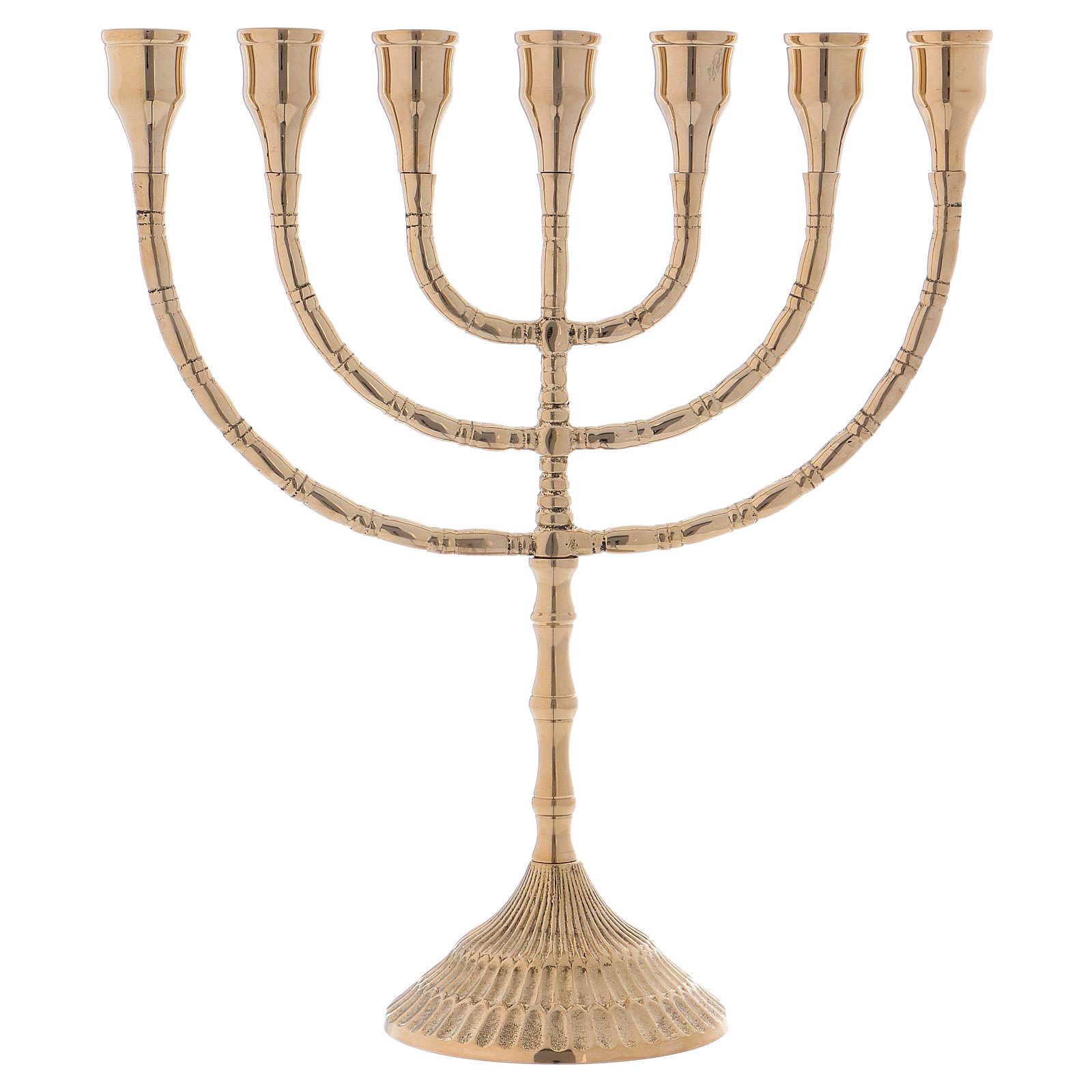 Seven Flame Candelabrum, in Antique Gilded Brass 30 cm