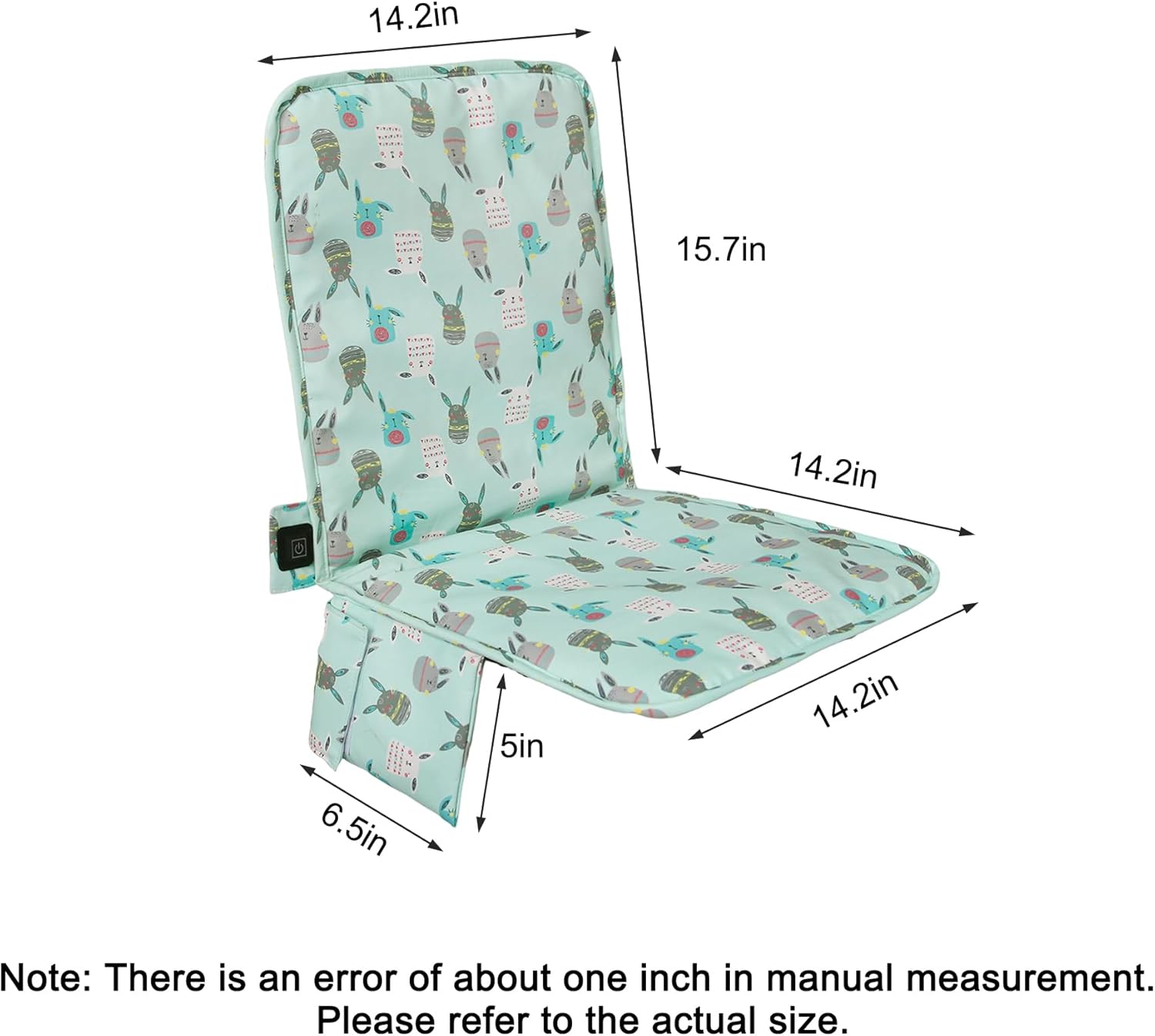 Heated Seat Cushion, Heated Stadium Seats for Bleachers USB Powered (Note: No Power Bank), 3 Level Adjustable Heated Pad with Pockets for Outdoors, Camping, Children's Seat Cushion(Blue)