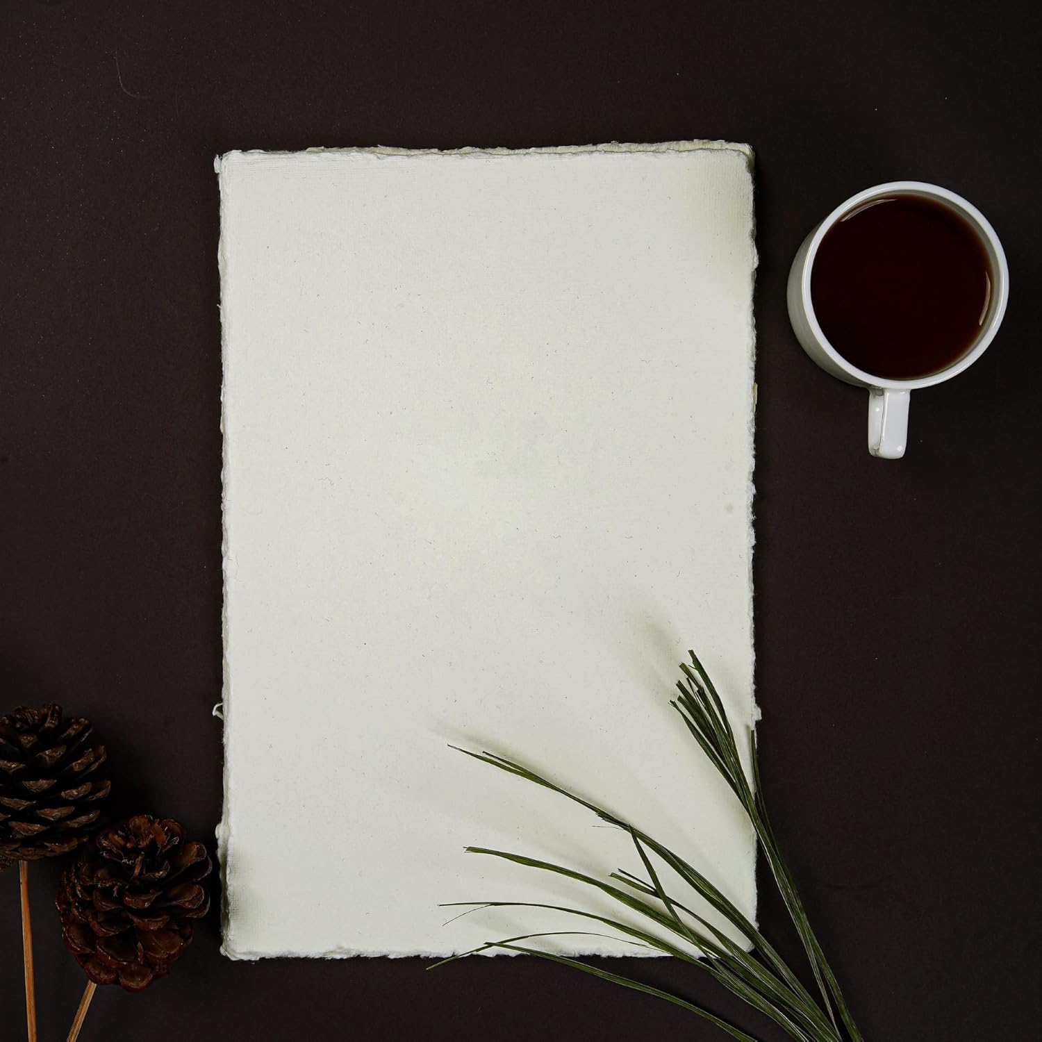 Watercolor Paper - 6 X 4 inches - Mixed Media Watercolor Paper - 200 GSM Thick Deckle Edge Virgin Cotton Handmade Paper - Off White