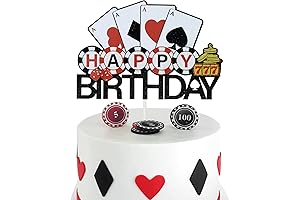 Casino Happy Birthday Cake Topper