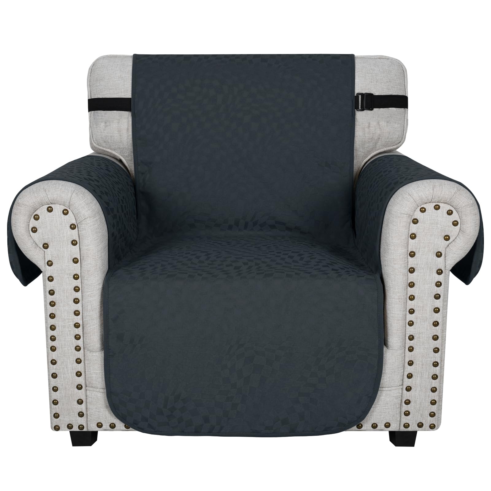 Ystyle Funda Sofa 1 Plaza, Fundas Sofa Anti Perros, Fundas para Sillones, Fundas De Sofa Anti Gatos, Fundas para Sofa Antideslizante, Sofa Cover Antimanchas, Gris Oscuro