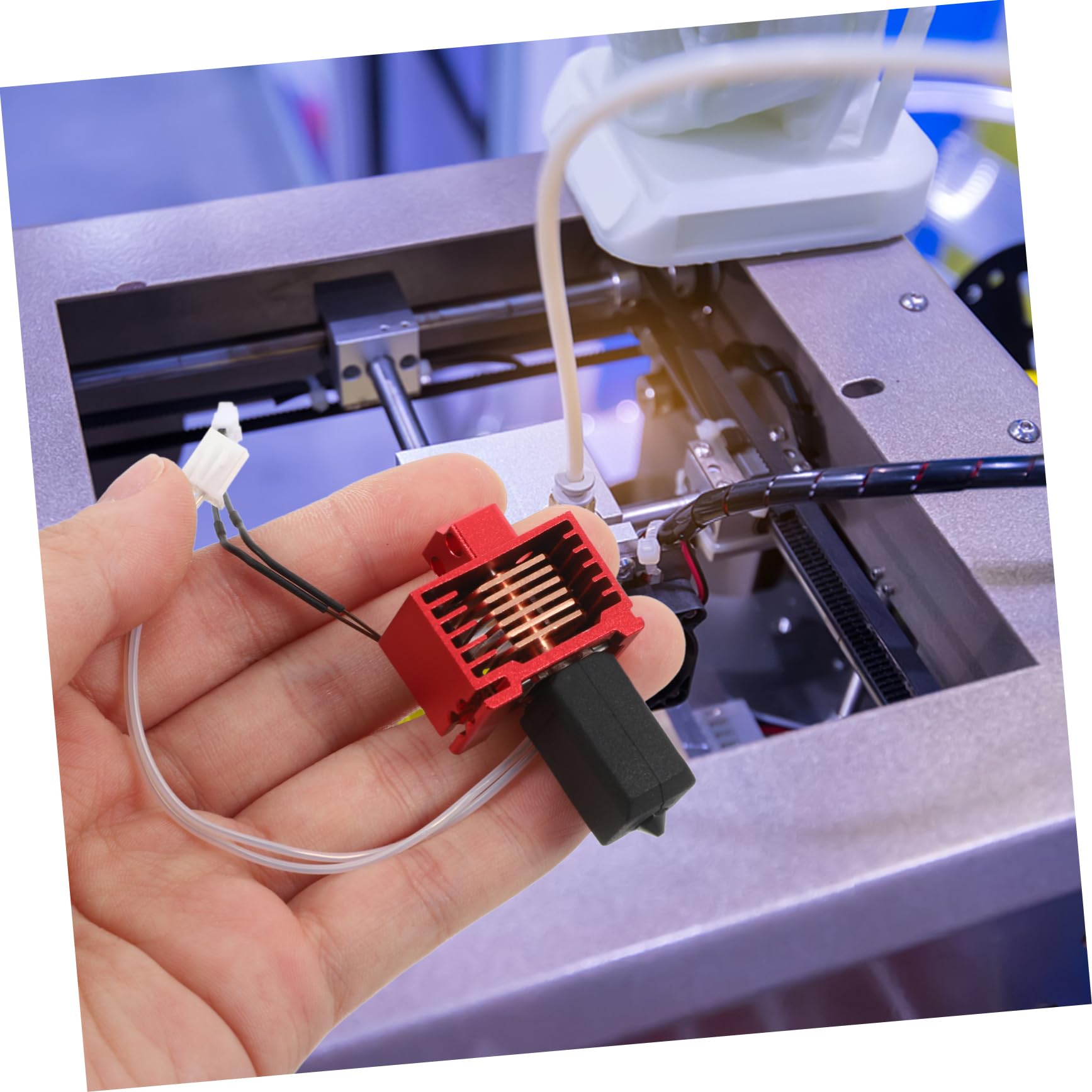 Hotend per Stampante 3d Tz-3.0 Compatibile con Serie X Carbon | Set 1 Pezzo, Rosso, Alluminio e Acciaio, Ugelli Removibili 0,4mm e 0,6mm
