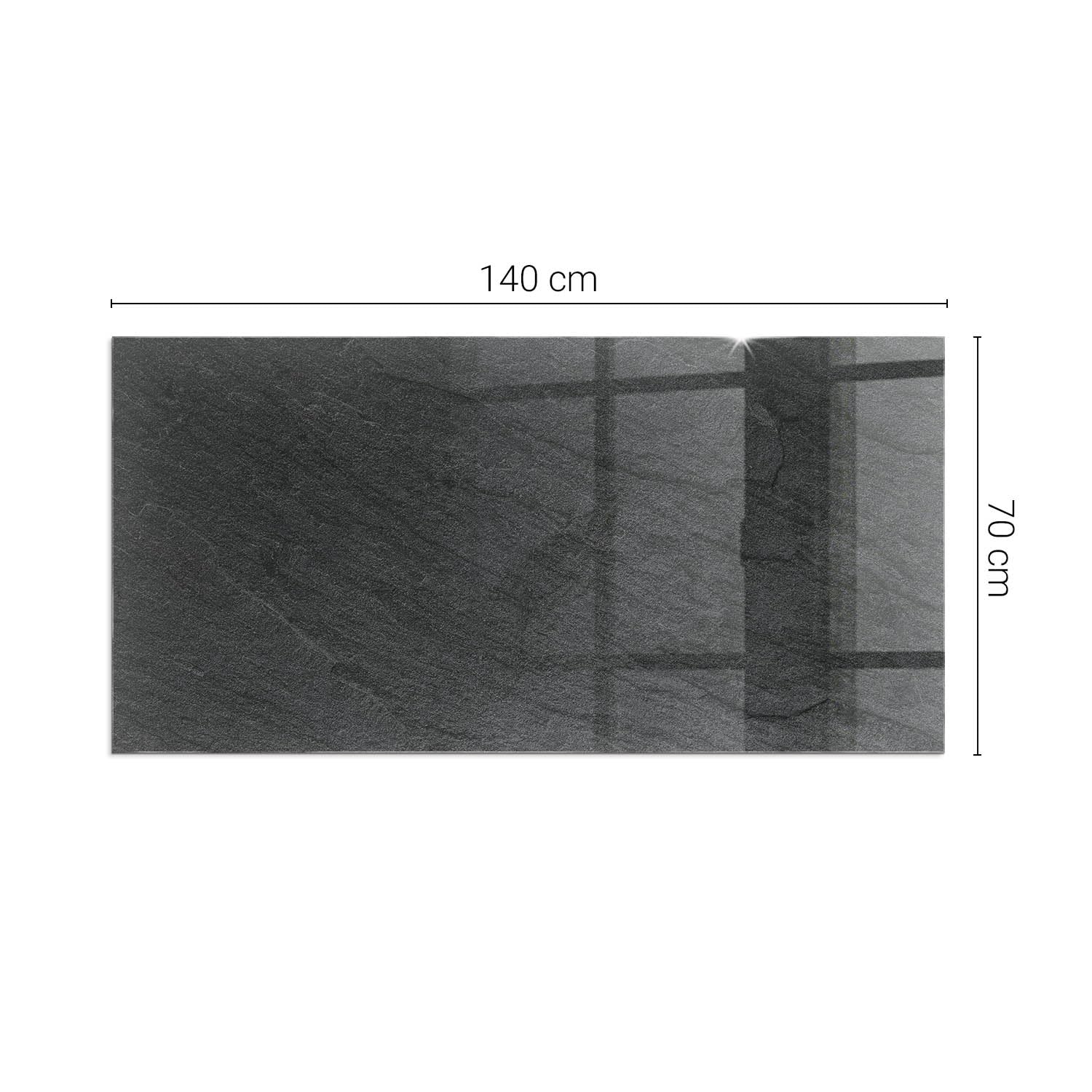 Verre Trempé pour Cheminée 140x70 cm Rond pour Poêle Résistant à la ChaleurImprimé Élégant Plaque de Protection Contre Les Étincelles Protecteur de Sol - Texture de la Surface de la Pierre