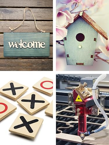 Miniatura 5 de Mandala Crafts Tablero de madera contrachapada de abedul báltico de 12 x 8 pulgadas, 8 hojas de madera finas para manualidades, modelo de corte