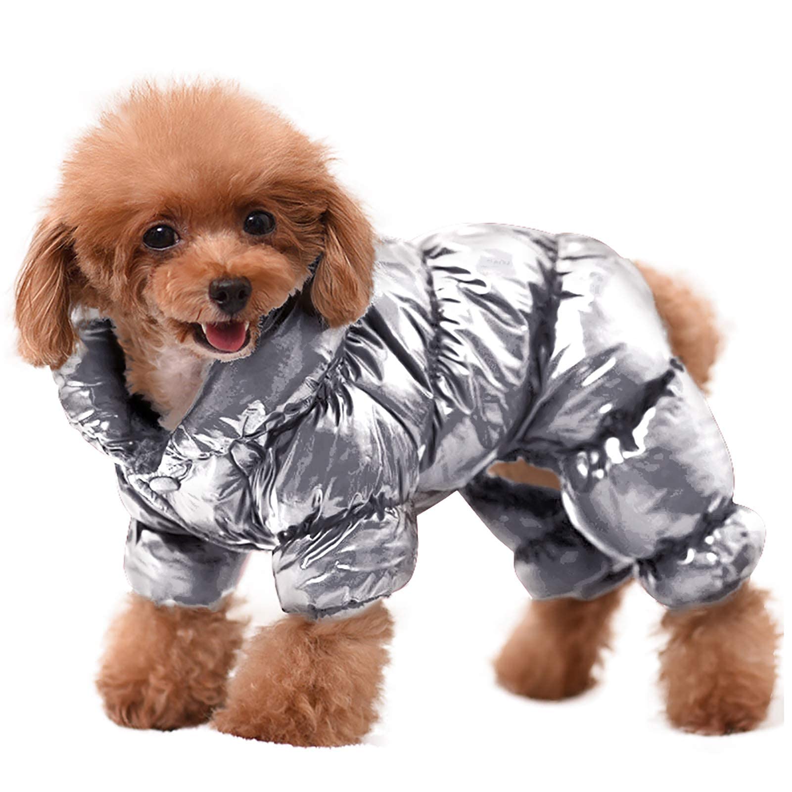 Winter Warm Waterproof Puppy Down Jacket, Lightweight Outdoor Padded Pet Vest, Windproof Snowsuit Cold Weather Apparel Clothes for Small Dogs