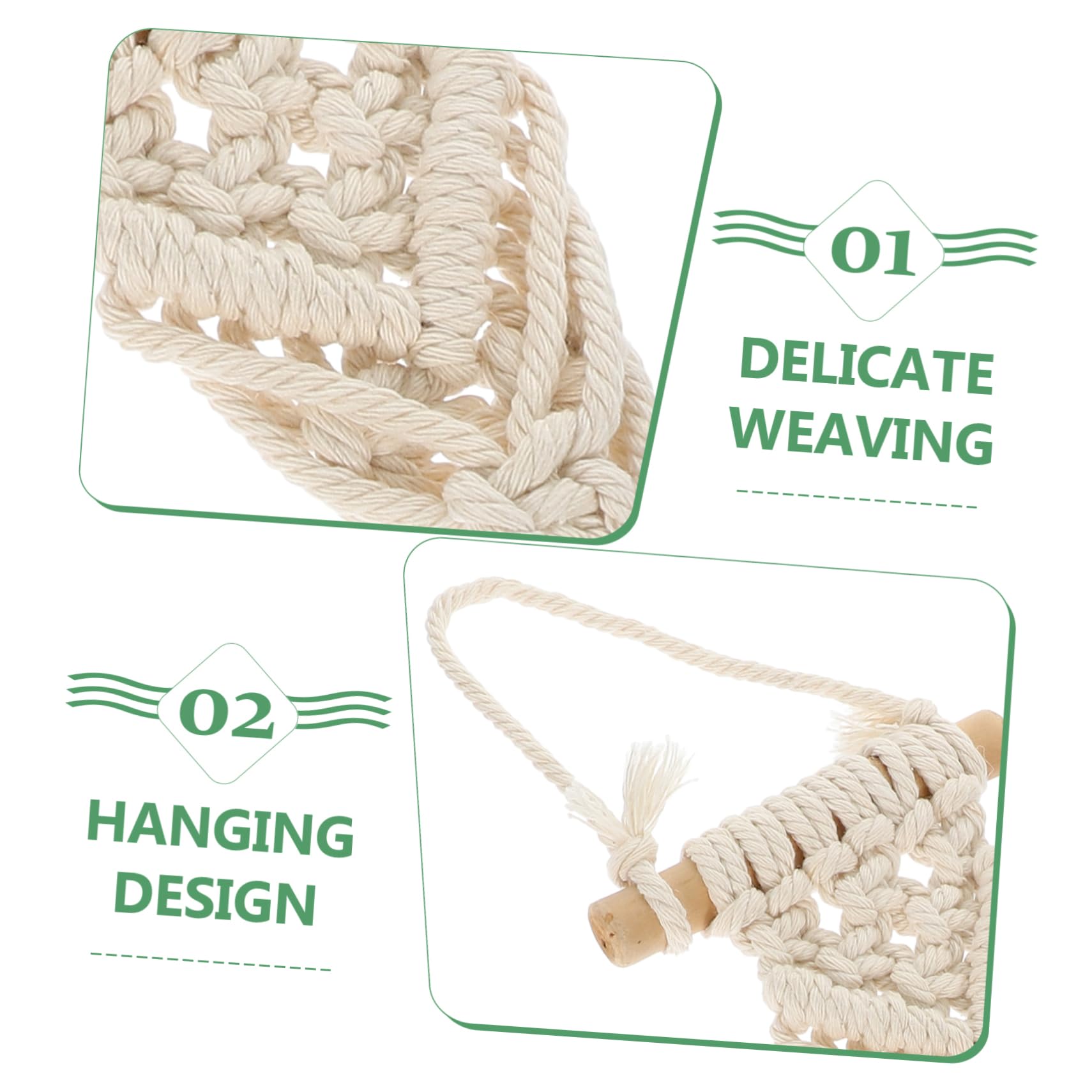 YARNOW Lot De 4 Pots De Fleurs Muraux Rustiques en Macramé Suspension Décorative Dintérieur pour Plantes Aériennes Installation Facile Suspension Plafond 2 Pièces X 4