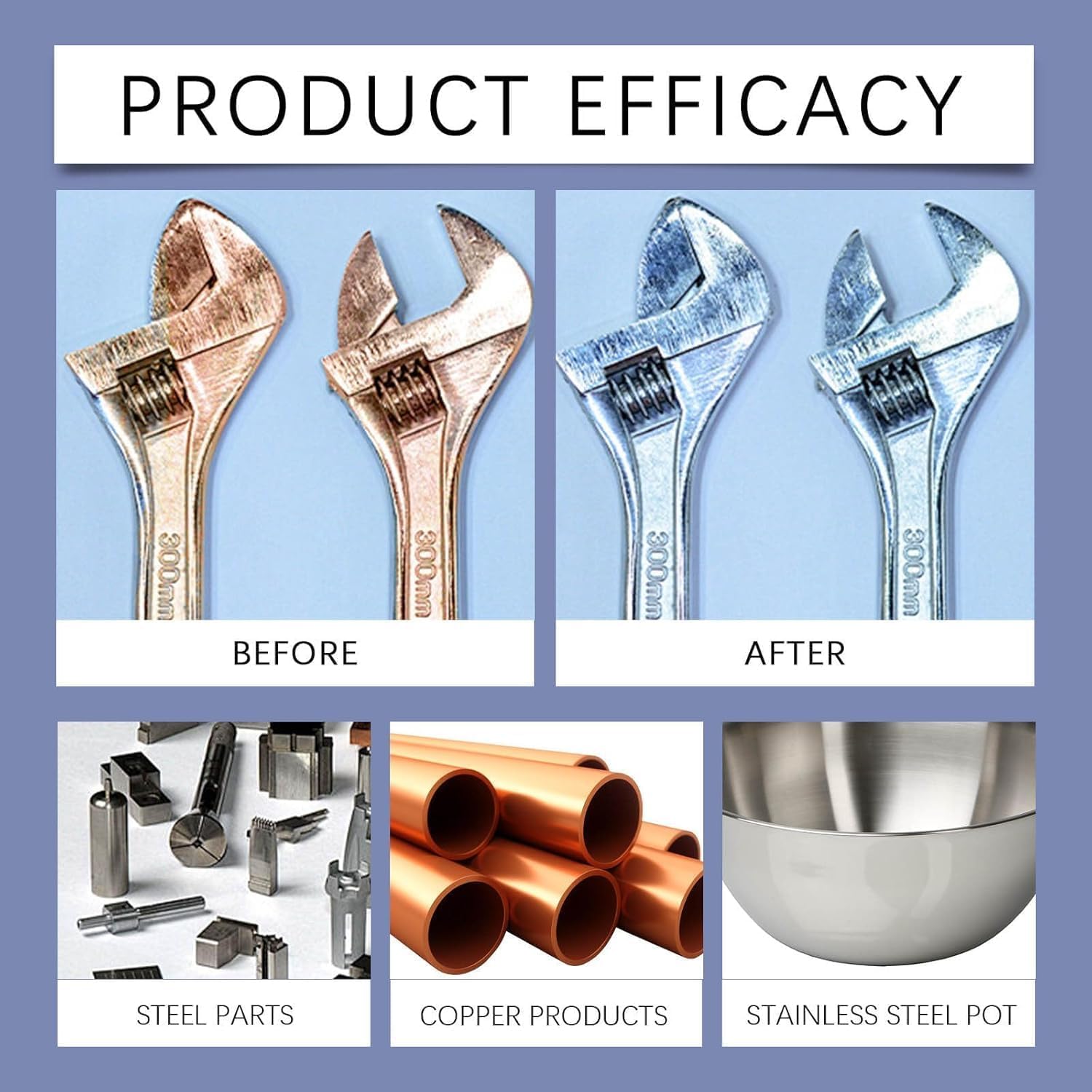 Hochleistungs-Rostlöser für Metall, 𝐐uorven Rostentferner, Kraftvoller Rostlöser für Metall und Edelstahl, Highly Concentrated Steel Rust Remover, Leistungsstarker Rostlösers für Iron (3pcs)