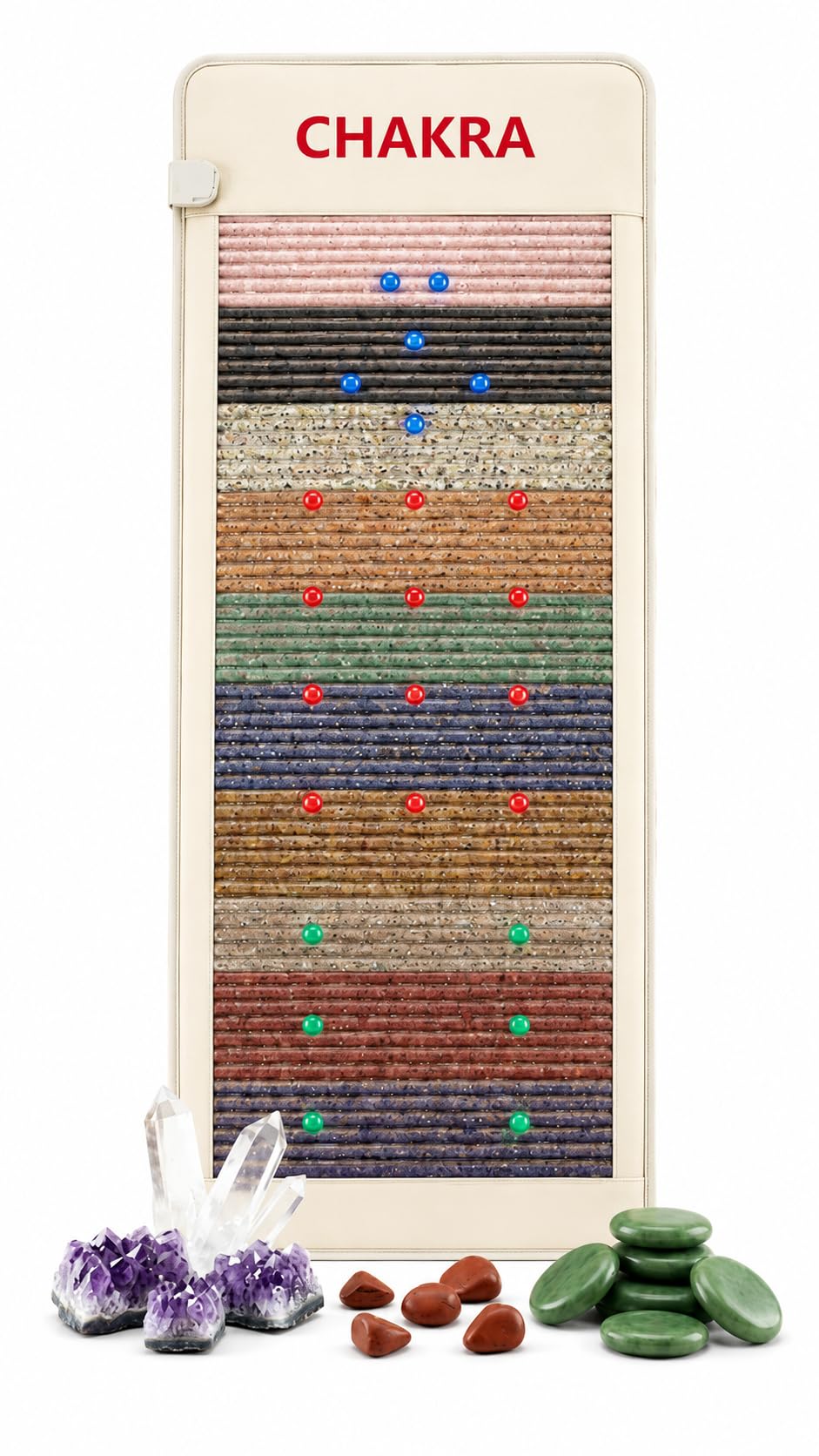 Carefit Chakra PEMF Heating Mat 80×190 cm with Amethyst & Multi Crystals | Far Infrared Heat, Photon Lights, TENS Controller & Pads, Adjustable Temperature, Timer Function & Premium Finish discount deal
