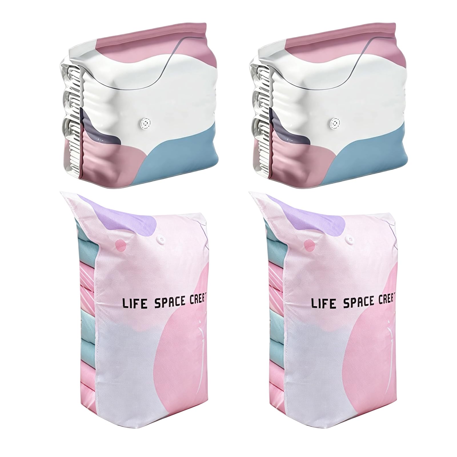 Vacuum Storage Bags Compression |Travel Extra Large Foldable | Space Saving No Pump | for Clothes Bedding Seasonal Storage