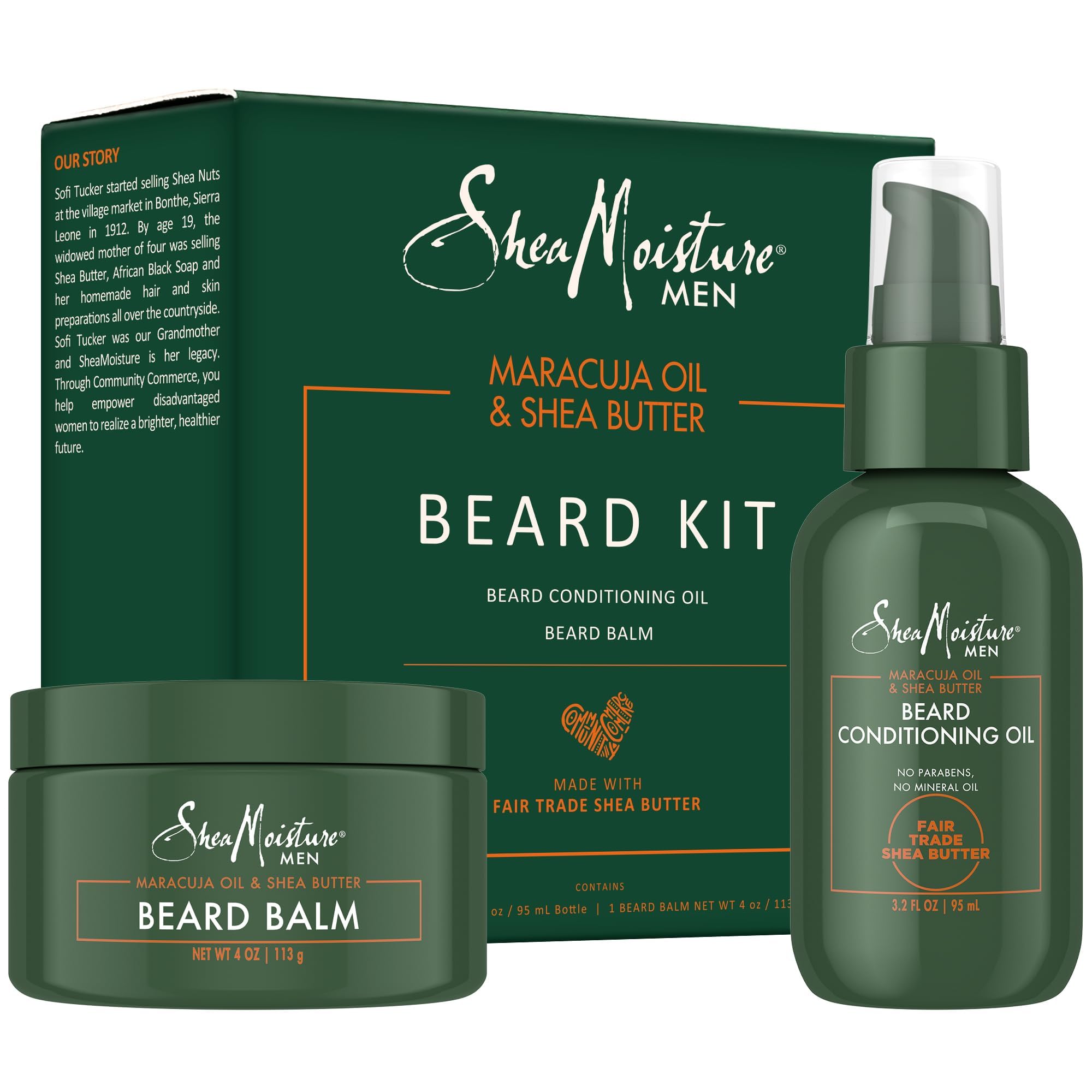 Beard Care Gift Set – Natural Beard Oil & Beard Balm Scented with Essential Oils, Gift for Men (2 Piece Set)