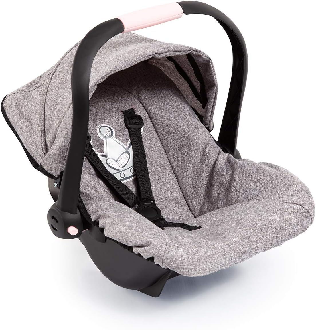 Bayer Design Dolls Car Seat, Suitable for 18 inch Dolls, Compatible with NEO Vario Pram, Grey, 3-6 Years