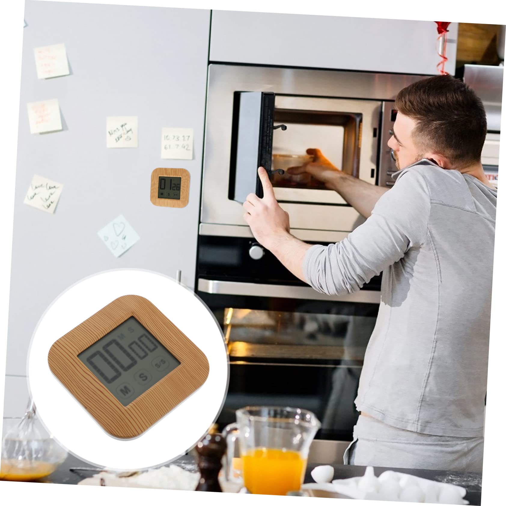 Mobestech 3 Pièces minuteur Manuel de la minuterie de Cuisine chronomètre magnétique exploité minuterie Horloge congélateur surgelateur de Cuisson Polyvalente Plastique