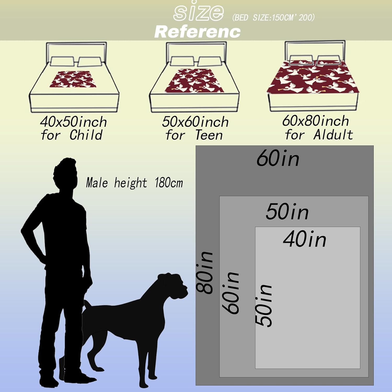 Cute Angel Throw Blanket - 60x80in,Ultra Soft, Cozy Lightweight Flannel,Elegant Trumpet Spiritual Red Blankets - Gifts for Kids Girls,for Couch Home Living Room Christmas Decor