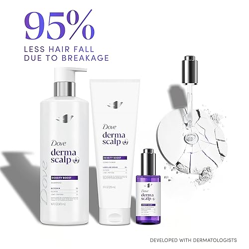 Miniatura 9 de Dove Suero para terapia capilar y cuero cabelludo para aumentar la densidad del cabello, restaura la plenitud y restauración del cuero cabelludo,