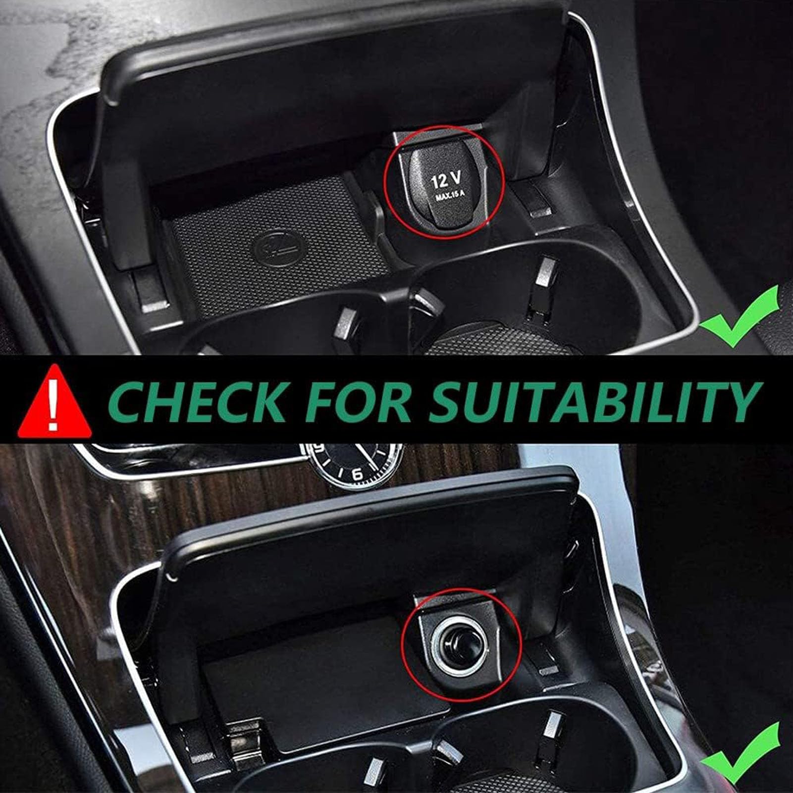 Caricatore Wireless Per Auto per Mercedes Benz Classe C Glc (2015-2022) Tutti I Modelli Con Sistema Di Raffreddamento A Doppio Canale D'aria Accessori Di Aggiornamento A Carica Rapida Da 15 W