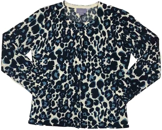 blue leopard sweater