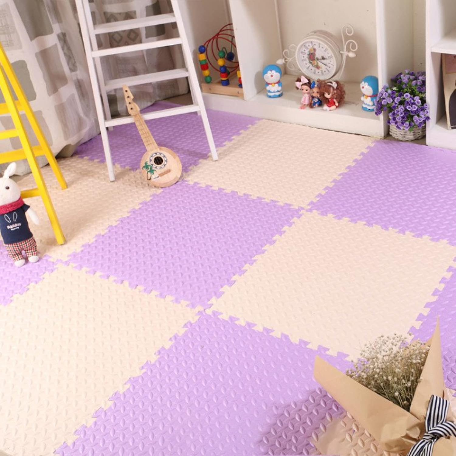 サイドパーツ付 無地 単色対応 床暖房対応 ジョイントマット シックハウス対策7物質を検査 大判 30cm 60cm 6畳 5畳 4畳 3畳 2畳 1畳 マット 赤ちゃん 60 0 8 6 ベビー プレイマット パズルマット 防音 カラフル テレビで話題