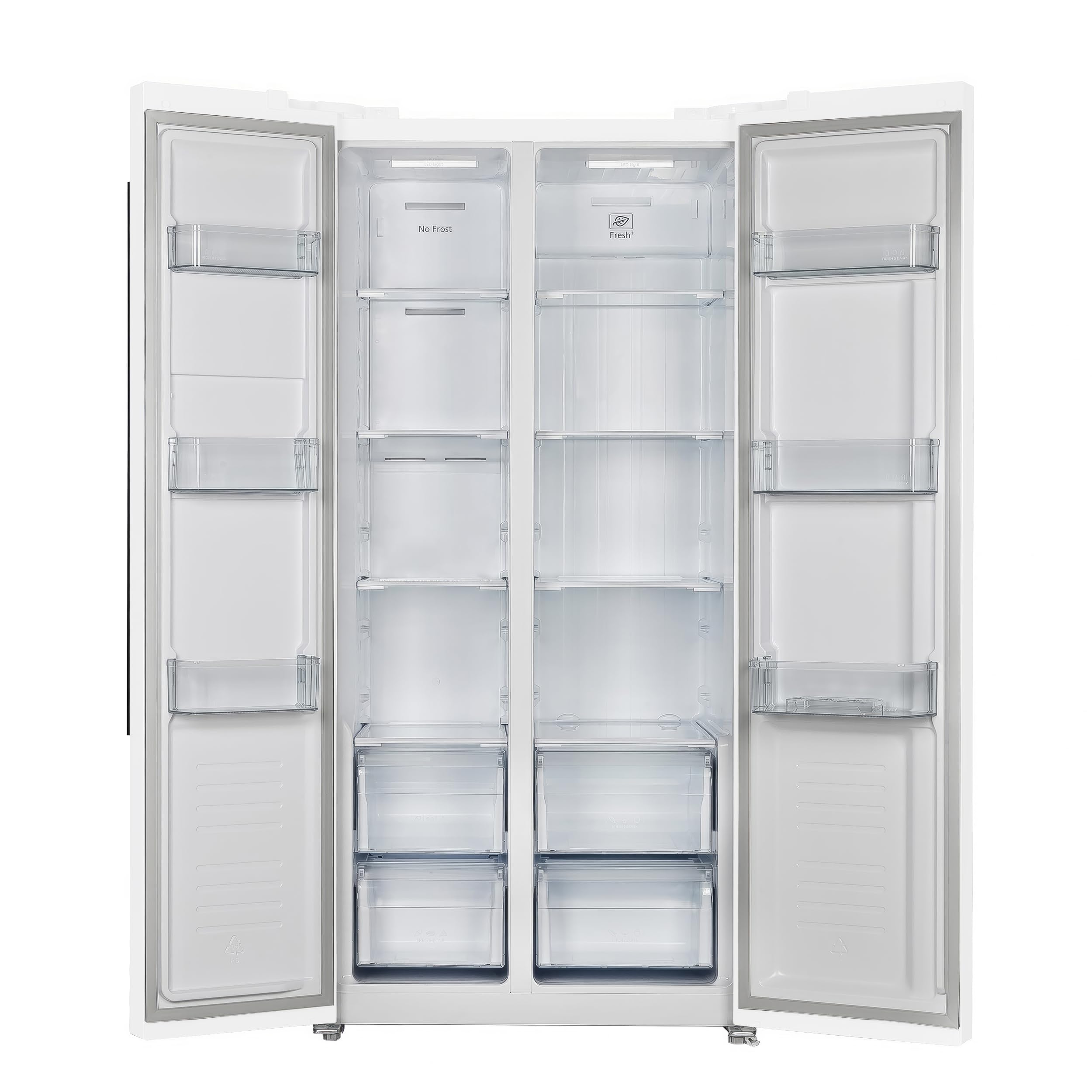 Forno Salerno 33-inch Side-by-Side Refrigerator - 15.6 Cu.Ft. Refrigerator for Kitchen with LED Touch Control, Fast Cool, Fast Freeze, (White) on Fridge.com