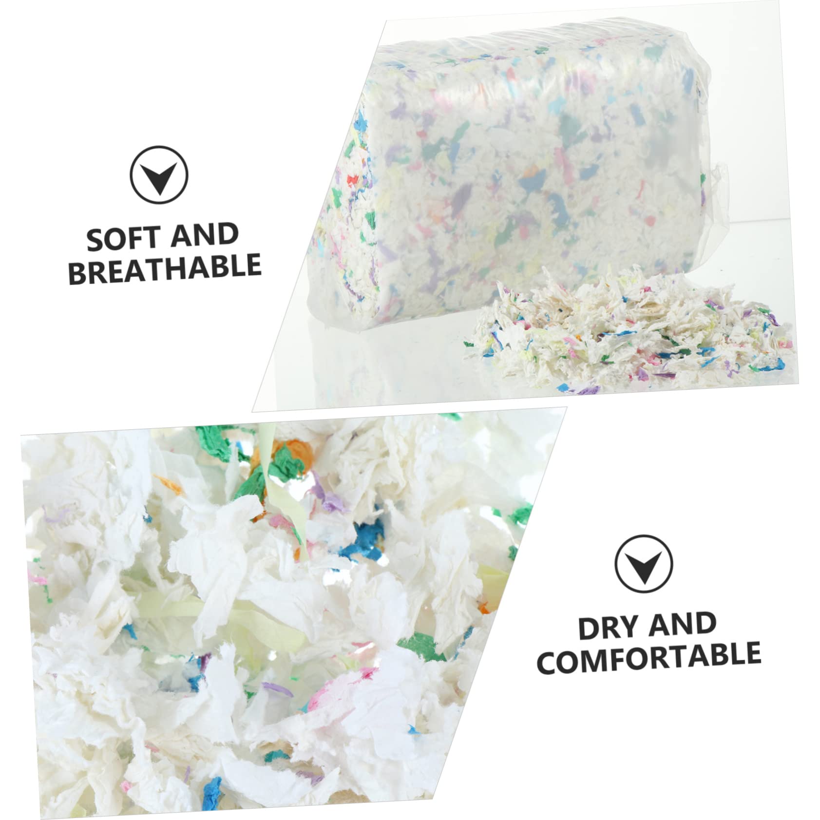 Happyyami Lettiera di Carta per Hamster 450g, 1 Sacchetto, Assorbente e Deodorante per Gabbia, Comoda per Piccoli Animali