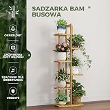 Bamworld Bambusowy Stojak na Rośliny Wewnętrzny 6 Poziomów Półka na Rośliny Zewnętrzna Kącikowy Stojak na Rośliny Do Wiele Roślin Stojak na Kwiaty Do Salonu Sypialni Balkonu Patio Ogrodu Naturalny