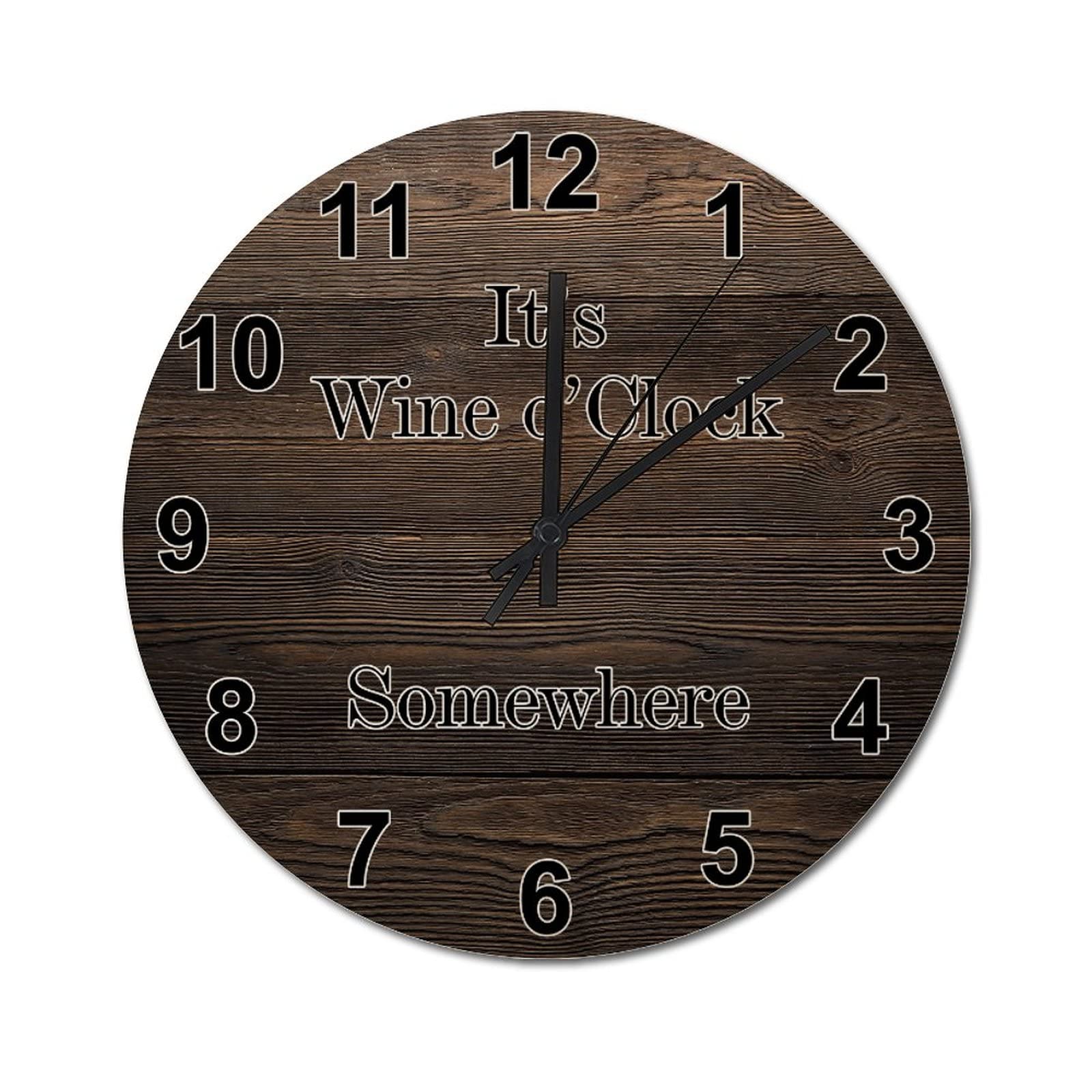 Horloge ronde grand format au design rustique chic pour décoration murale