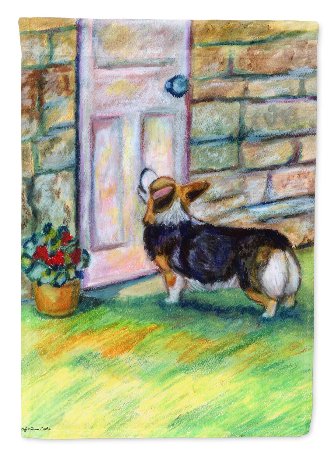 Drapeau Corgi amusant pour exprimer l'amour des animaux a la maison