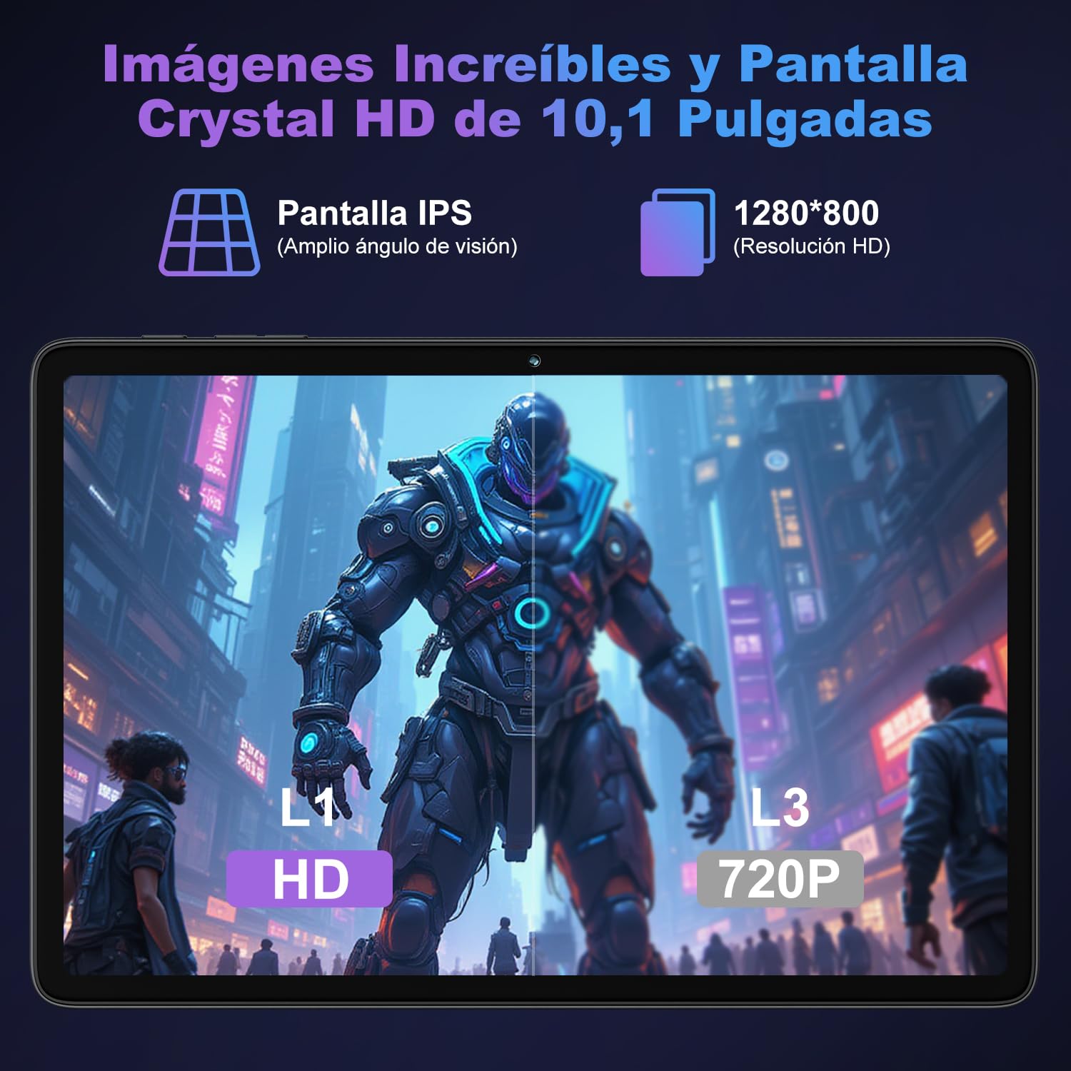 Tablet 10 Pollici Android 15 con Gemini AI, 22GB RAM+ 128GB ROM+2TB Esp., Octa‑Core, Widevine L1, Batteria 8000mAh, WiFi 5G BT 5.0, Fotocamera 8/5 MP, Tastiera Mouse Custodia, Corpo in Metallo, Grigio