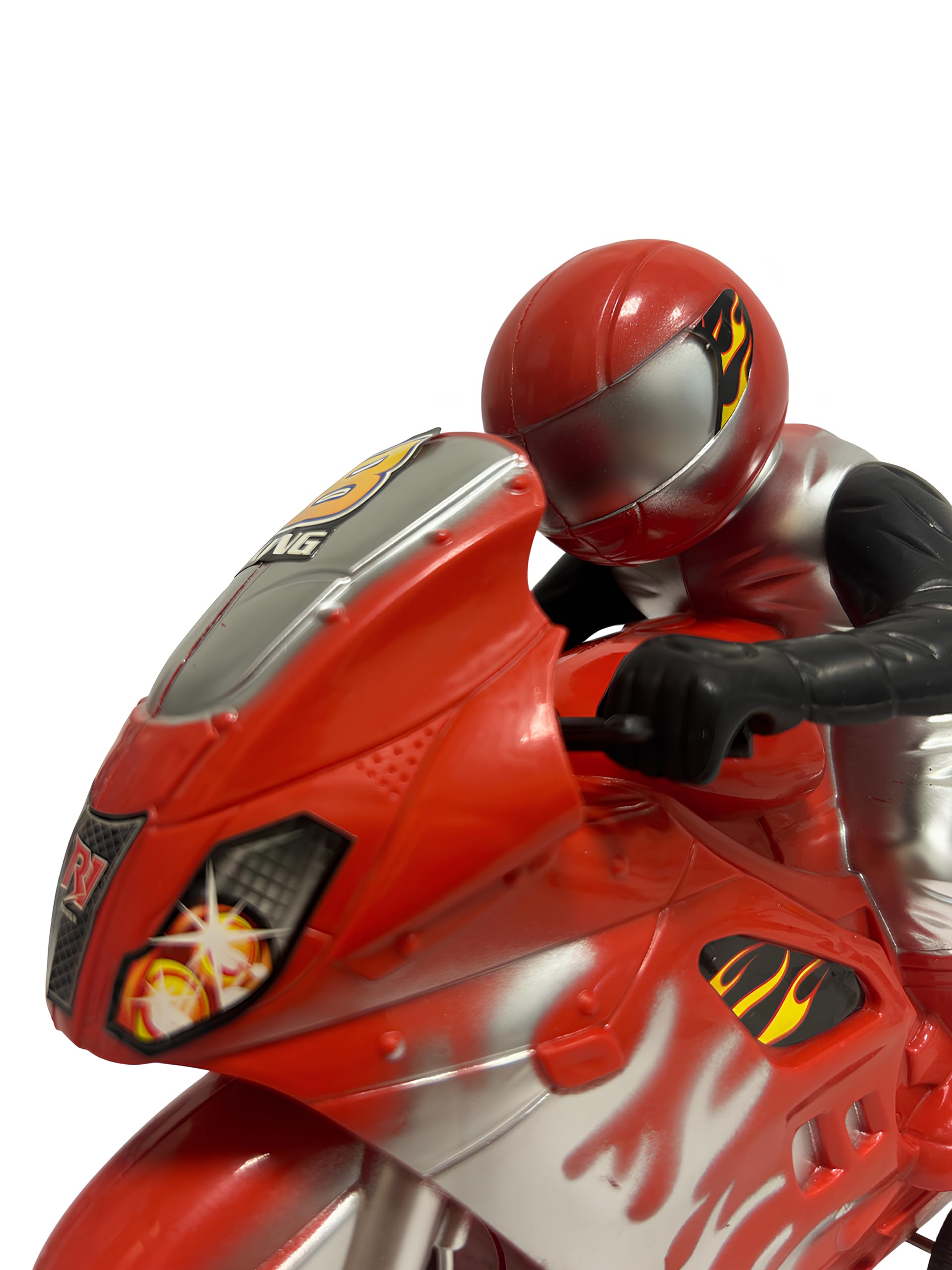 Moto Jouet pour enfants Maxi Moto avec Pilote avec Mouvement Embrayage de Course Super Racing Moto Route Vélo Sport de Route Jouet pour Enfants Couleurs Assorties