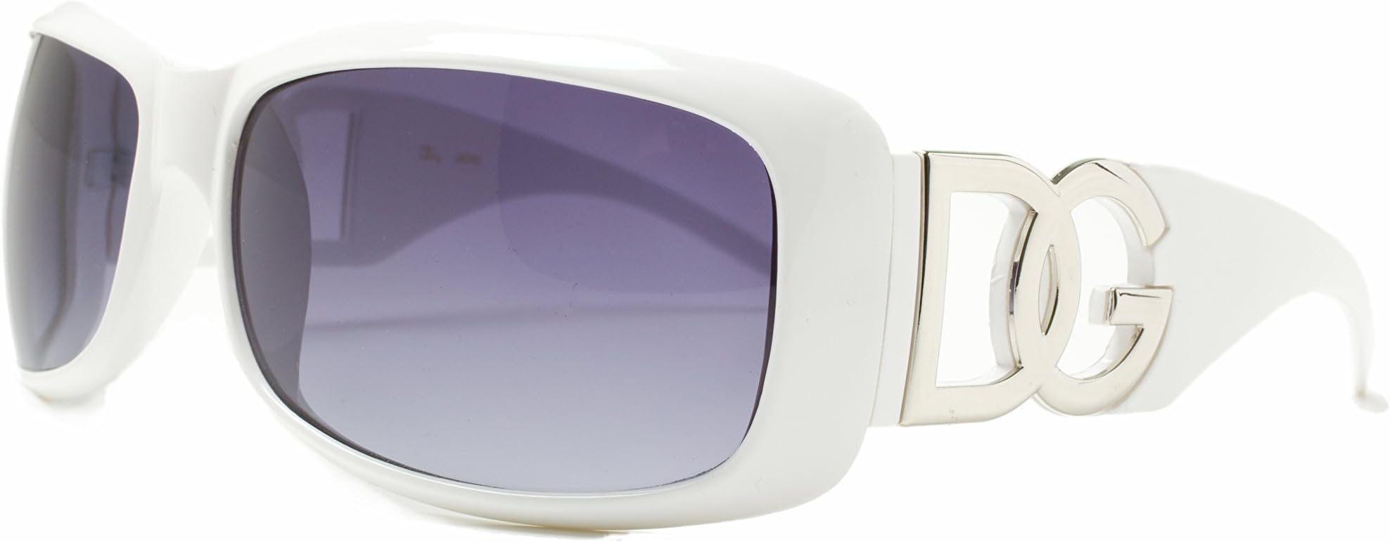 D.G DG ® Eyewear - White with Amber Smoke Mirror Flash Lens Ladies Designer Women's Sunglasses