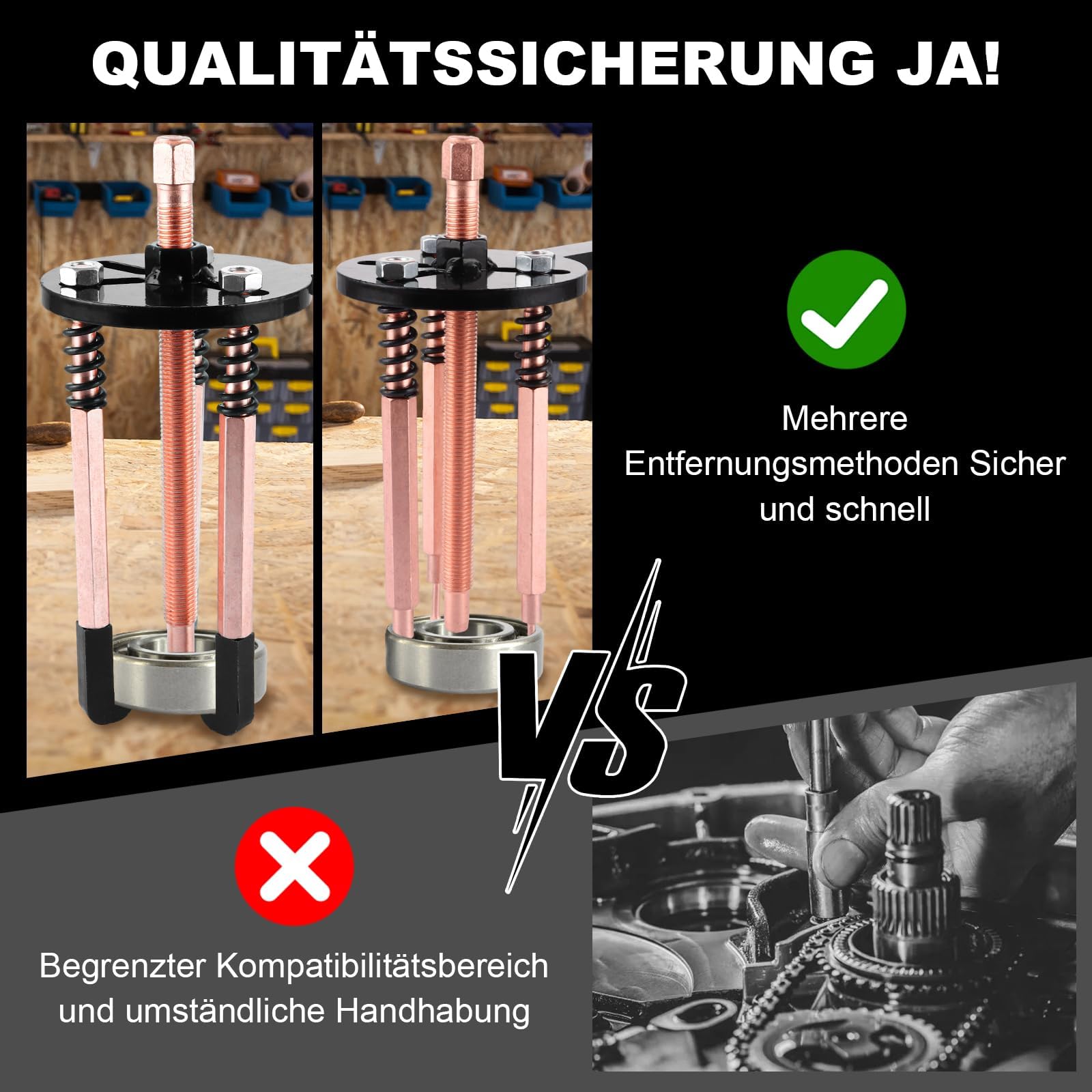 35-in-1 Lagerabzieher-Set Universal Innenlager Abzieher Lagerentfernungswerkzeug Lager Demontage Zahnradabzieher Tragbarer Lagerabzieher