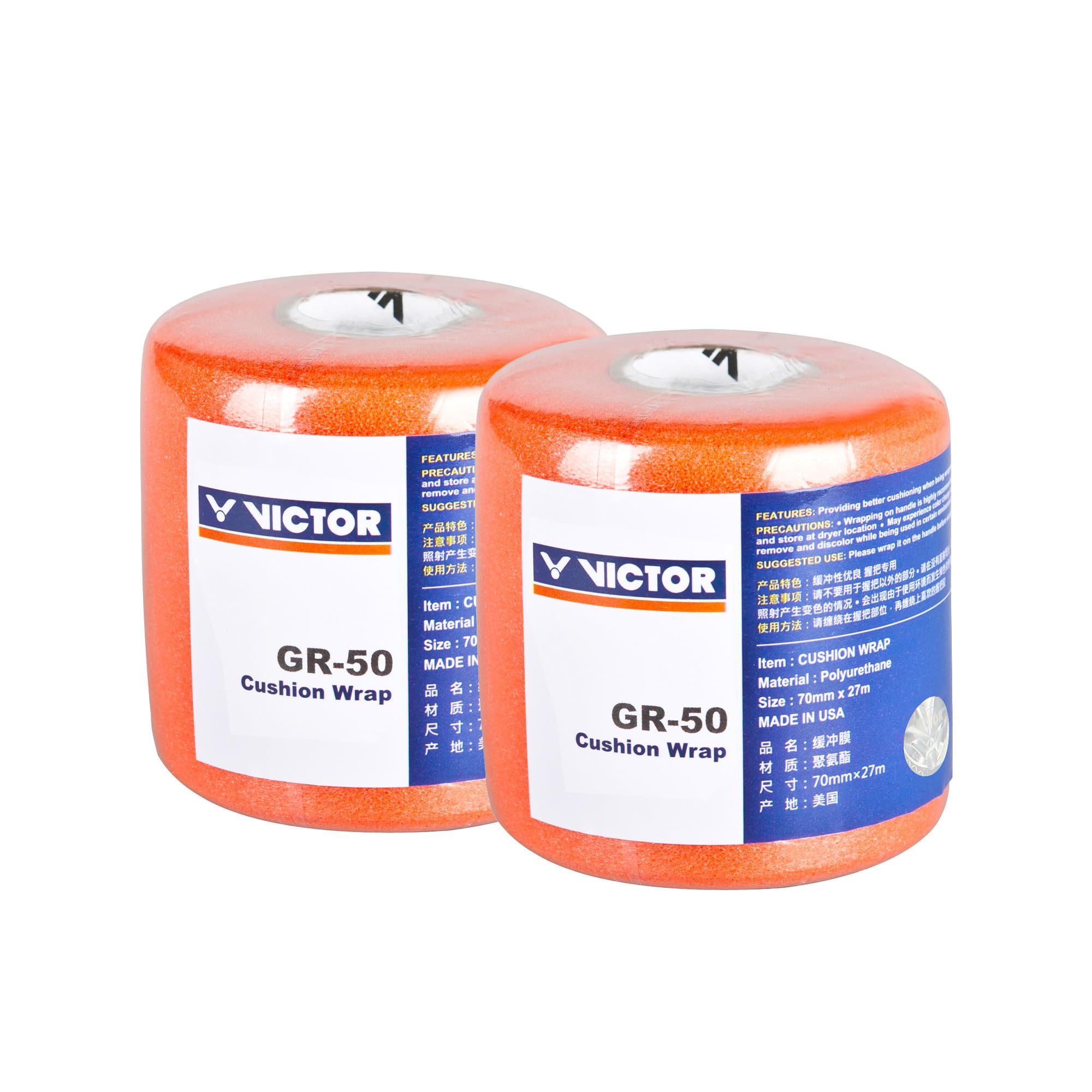 VICTOR Cushion WRAP GR-50 (O Orange) Set of 2 Roll with Cotton Filler-image-48