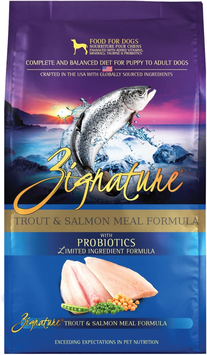Zignature Dry Dog Food - Trout and Salmon Meal Formula, 12.5-Pound