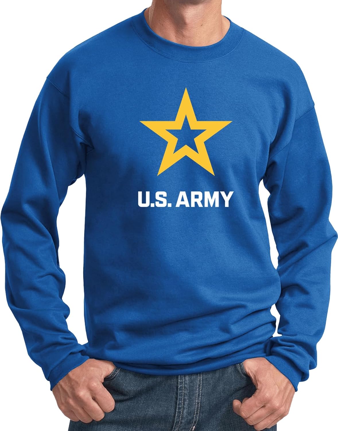 Buy Cool Shirts US Army Star Logo White Print Pullover Sweatshirt