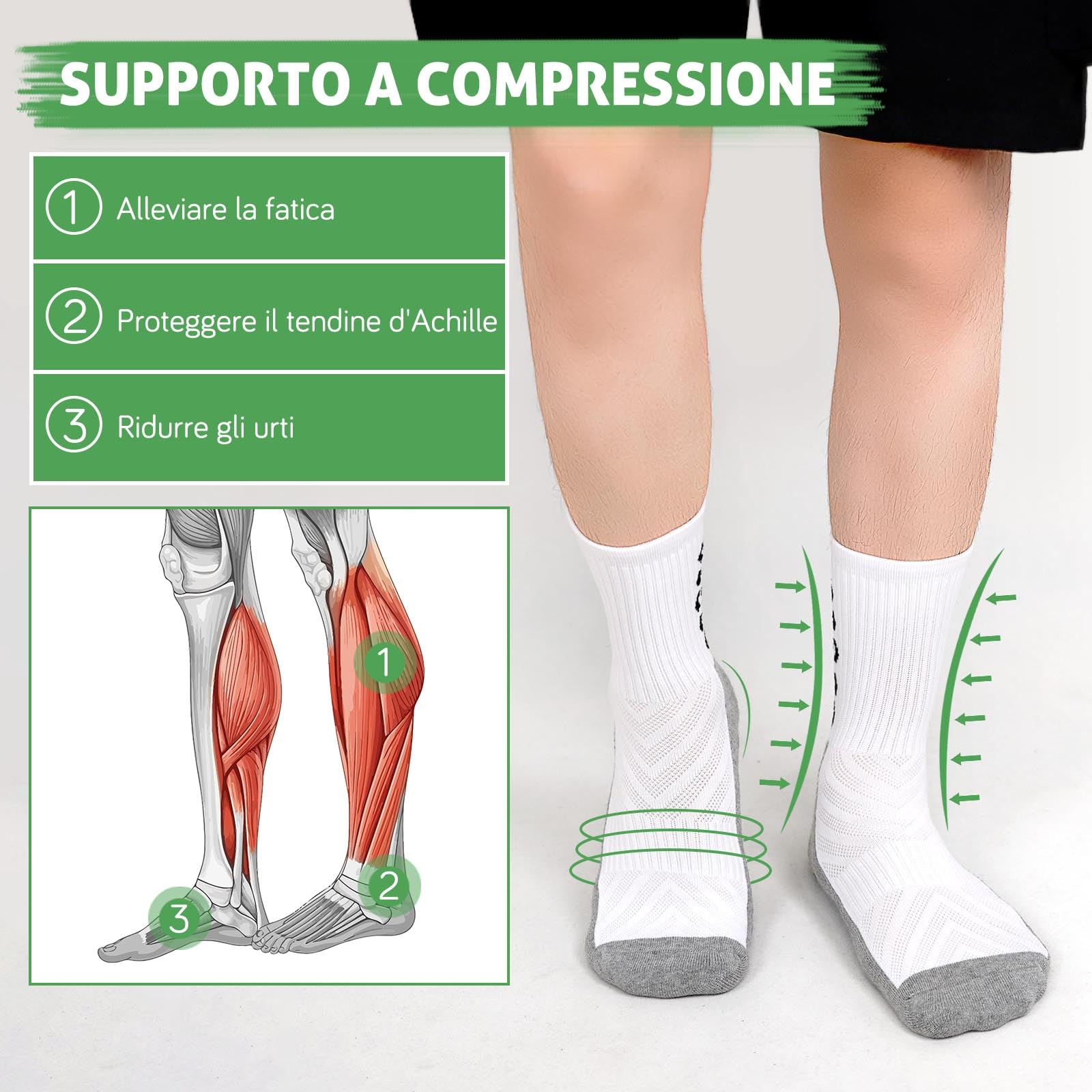 ZAKASA Calze Calcio Antiscivolo Uomo: Calzini Grip Uomo Calzettoni Sportive Per Basket Corsa Tennis Trekking