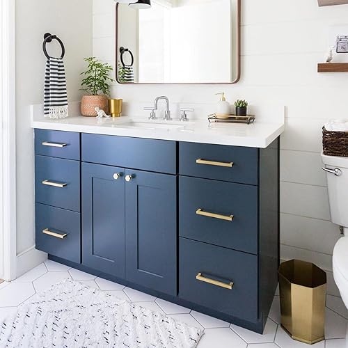 Miniatura 4 de OYX Paquete de 25 tiradores de cocina dorados de 6.25 pulgadas, tiradores cuadrados para gabinetes de cocina, tiradores de cajón de acero inoxidable