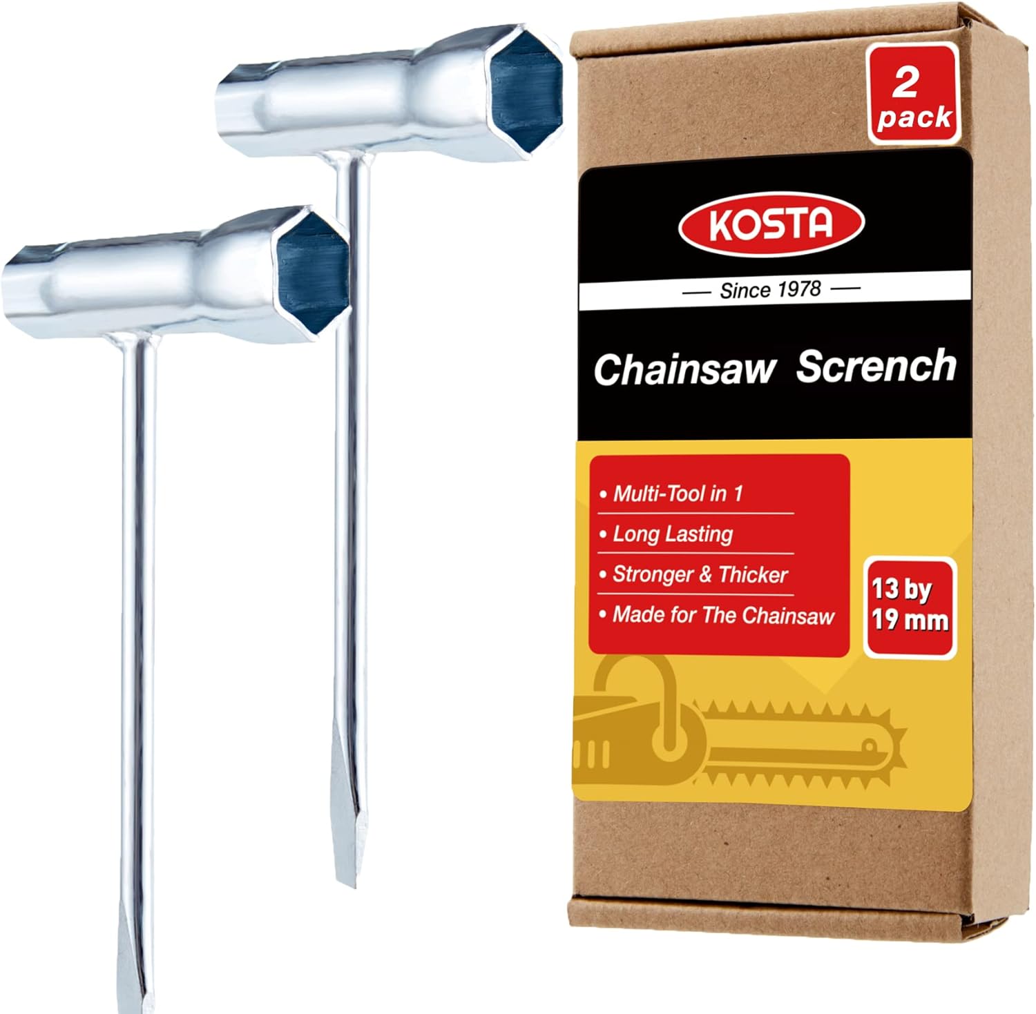 Chainsaw Wrench and Screwdriver Combination Chain Saw Spanner Scrench