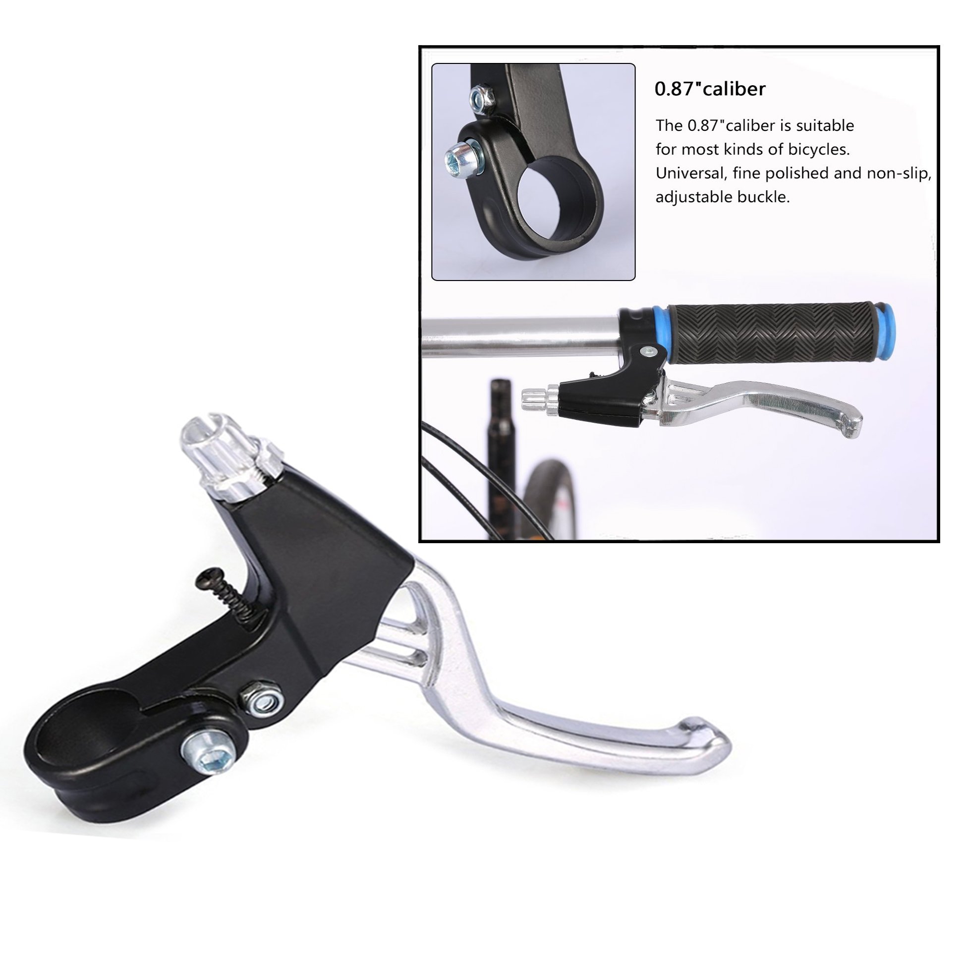 Paire De Leviers De Frein Et Câbles Avant/arrière Pour Vélo – Alliage Alu 22 Mm, Ergonomique, Résistant Intempéries