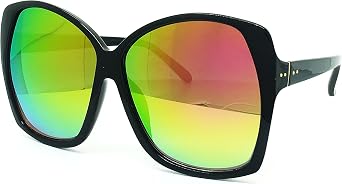 7206 Premium Oversize XXL Mirror Women Fashion Revo Retro Sunglasses OVERSIZED, MULTICOLOR