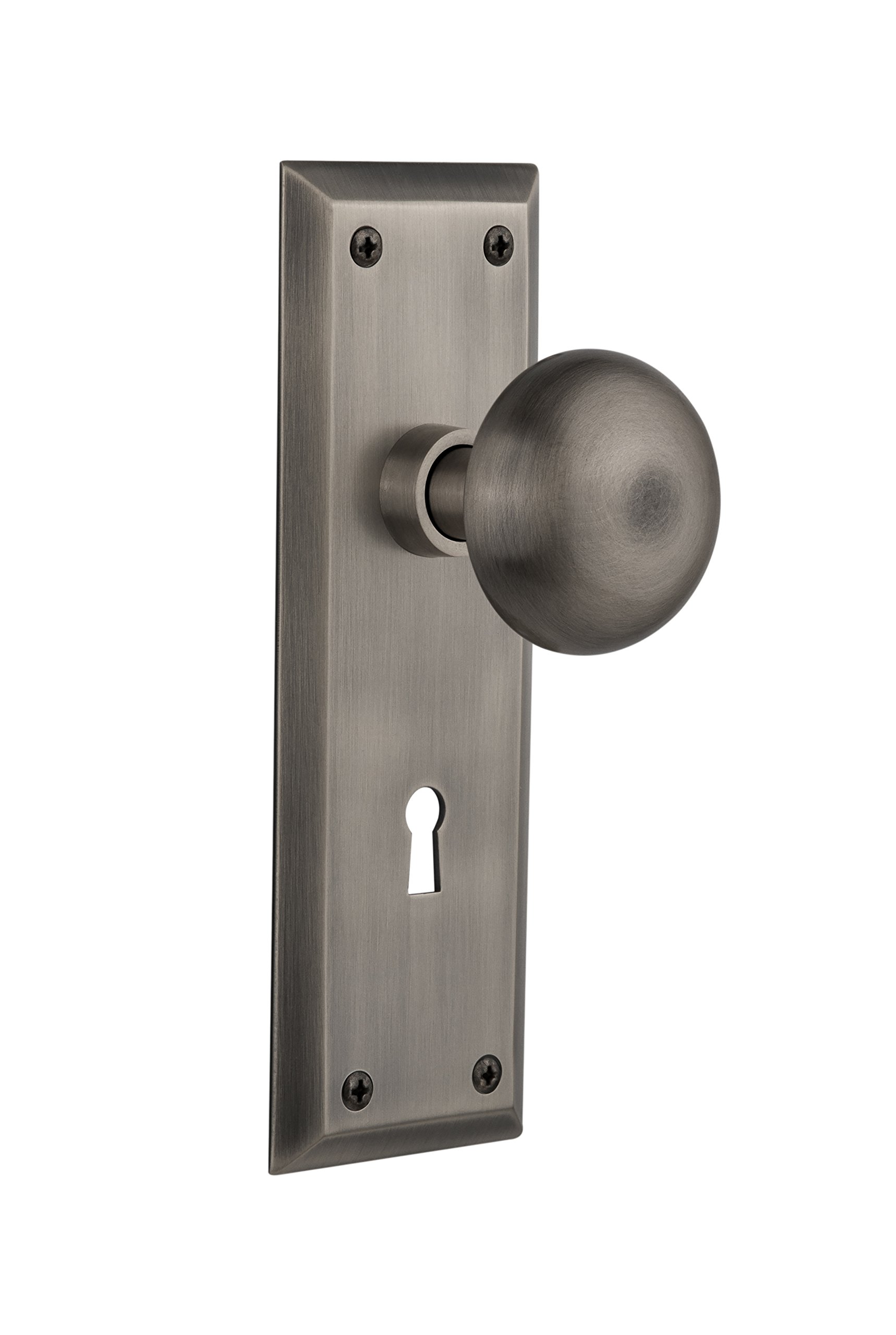 Nostalgic New York Door Knob - Unlacquered Brass -17 Nostalgic New York Door Knob - Unlacquered Brass -17