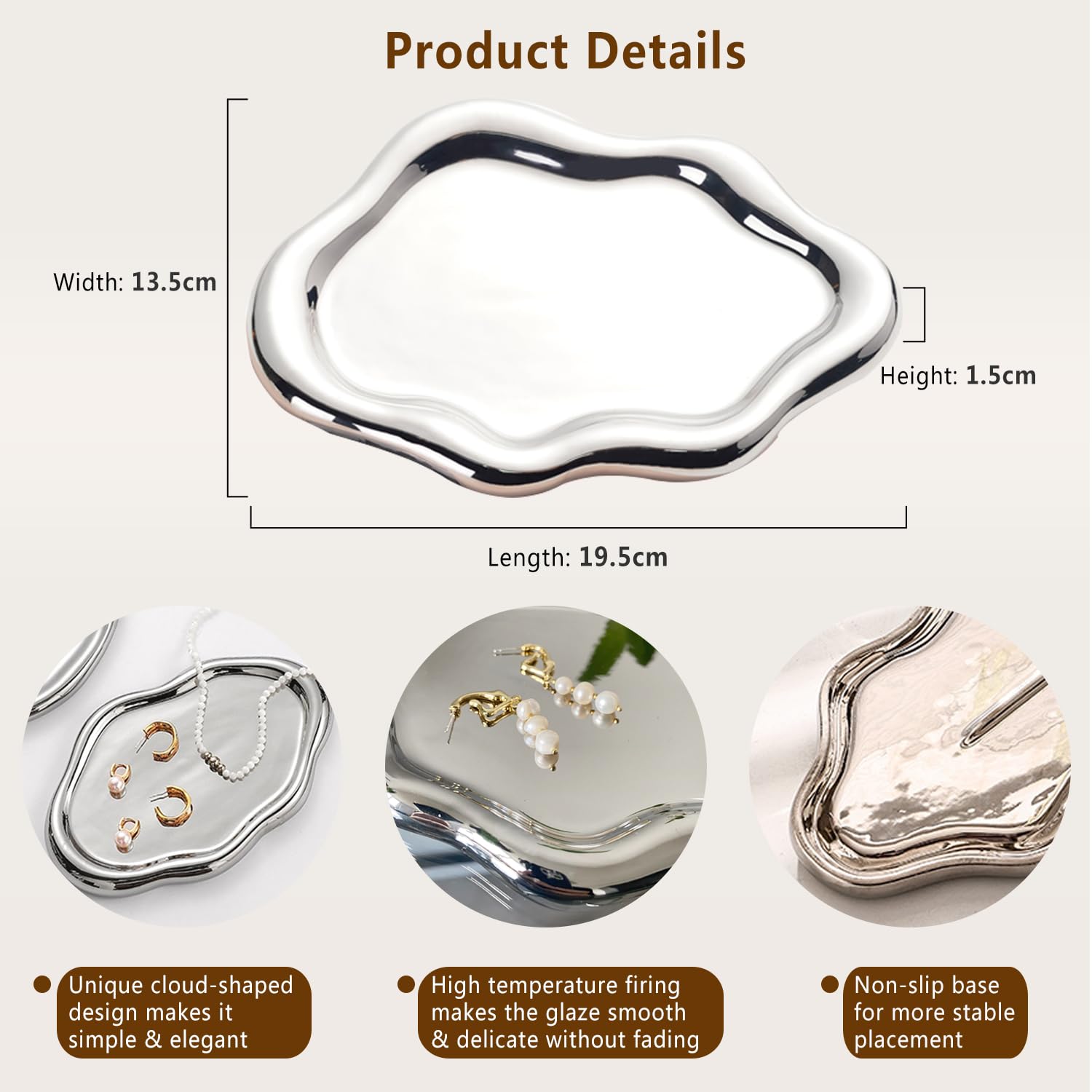 Keramik Schmuckschale Wolkenform - Stilvoll & Multifunktional