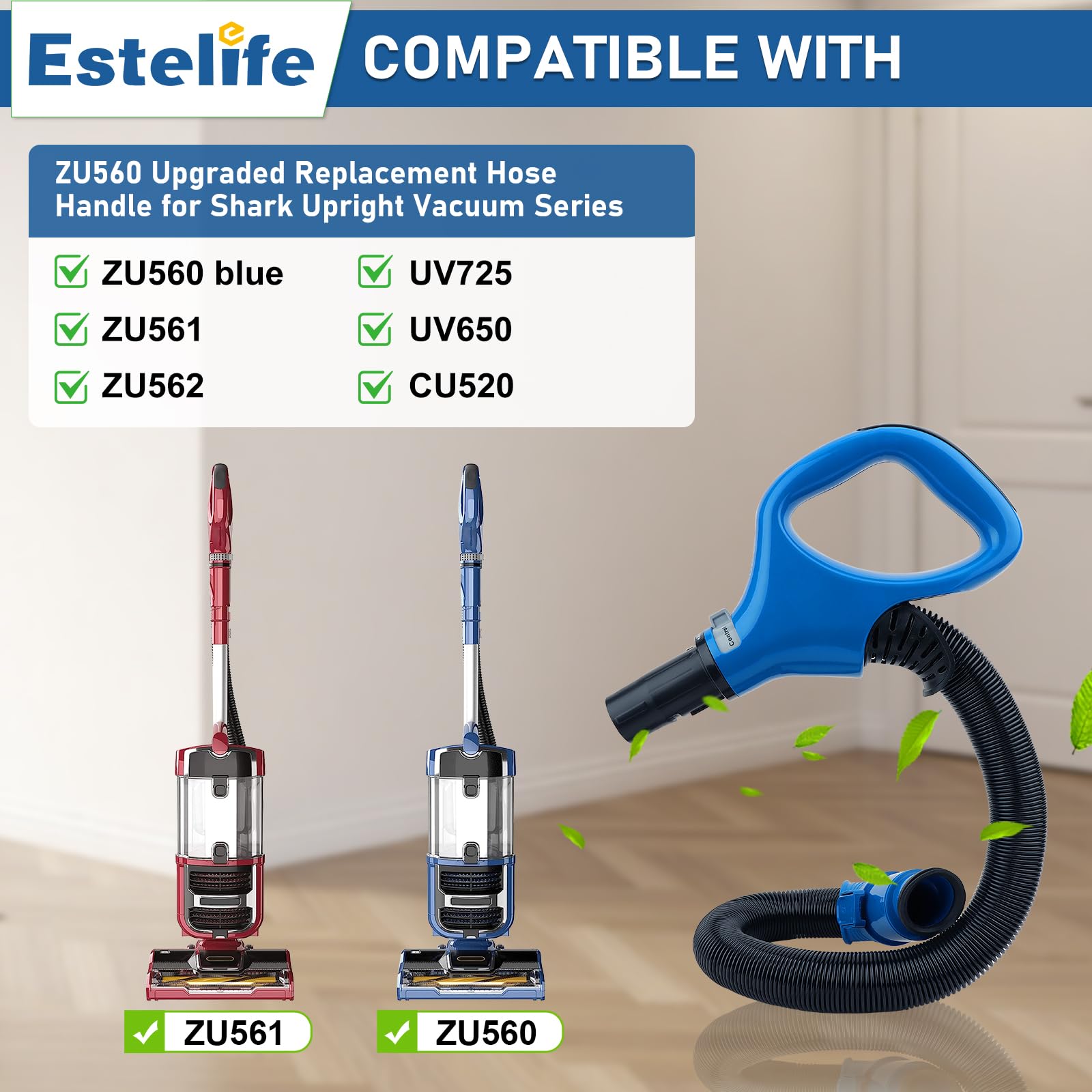 ZU561 Replacement Hoses Handle for Shark ZU560 Blue, ZU561, ZU562, UV725 Gray, UV650, CU520 Navigator Rotator Lift-AwaySpeed Self Cleaning Brushroll Lightweight Upright Vacuum?Upgraded?
