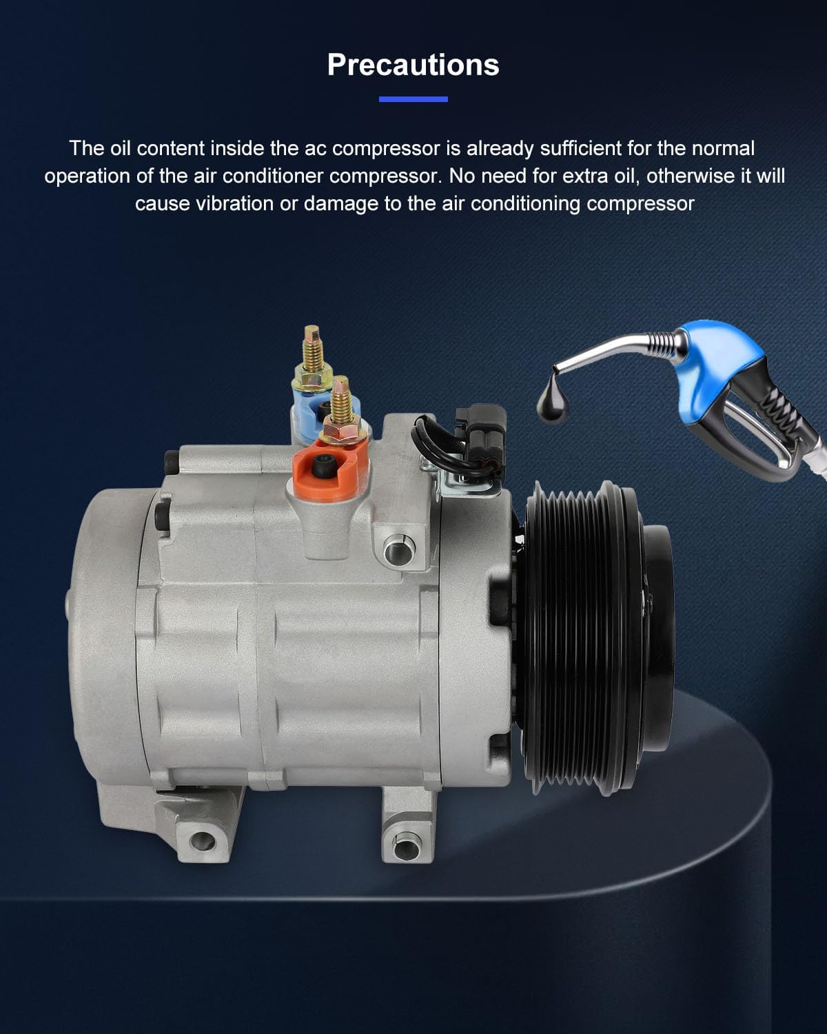 ECCPP A/C Compressor with Clutch 2006-2010 Fit for Ford Explorer for Mercury Mountaineer 4.0L AC Compressor(Not Without Rear AC)